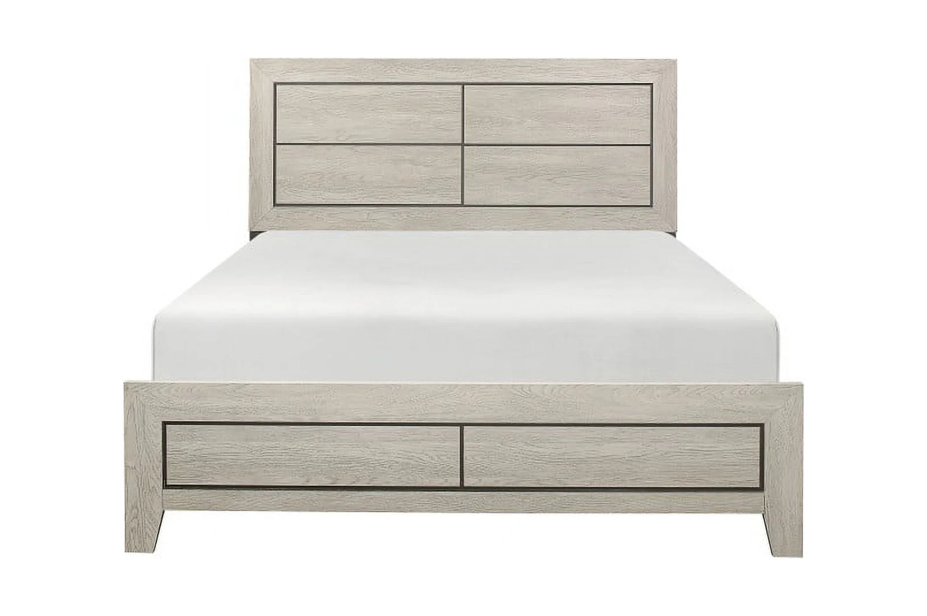 Modern Styling Bedroom Furniture Queen Size Bed Wood Grain Finish