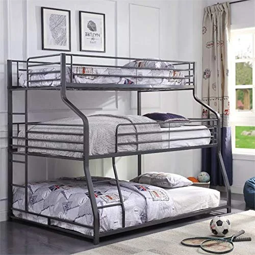 ACME Caius II Triple Bunk Bed in Gunmetal