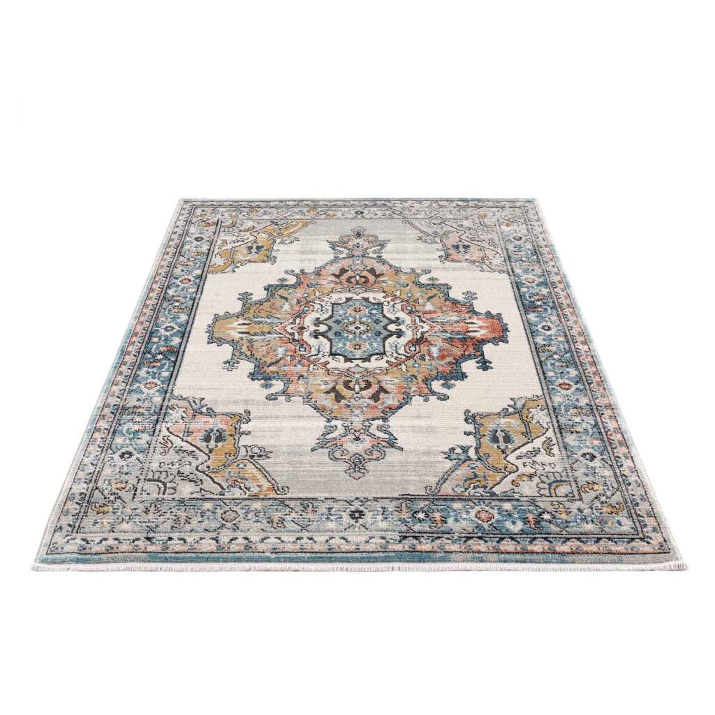 LaDole Rugs Traditional Paisley Design Persian Bordered Ikat Area Rug - Amazing 5x7 Room Decor Carpet for Living Room, Bedroom, Kitchen, and Office - Multicolor, 5x8 (5'2