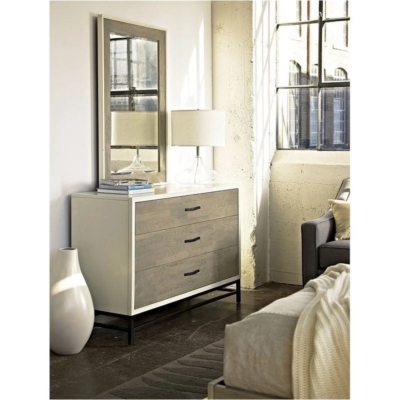 Maklaine Dresser in Gray Parchment