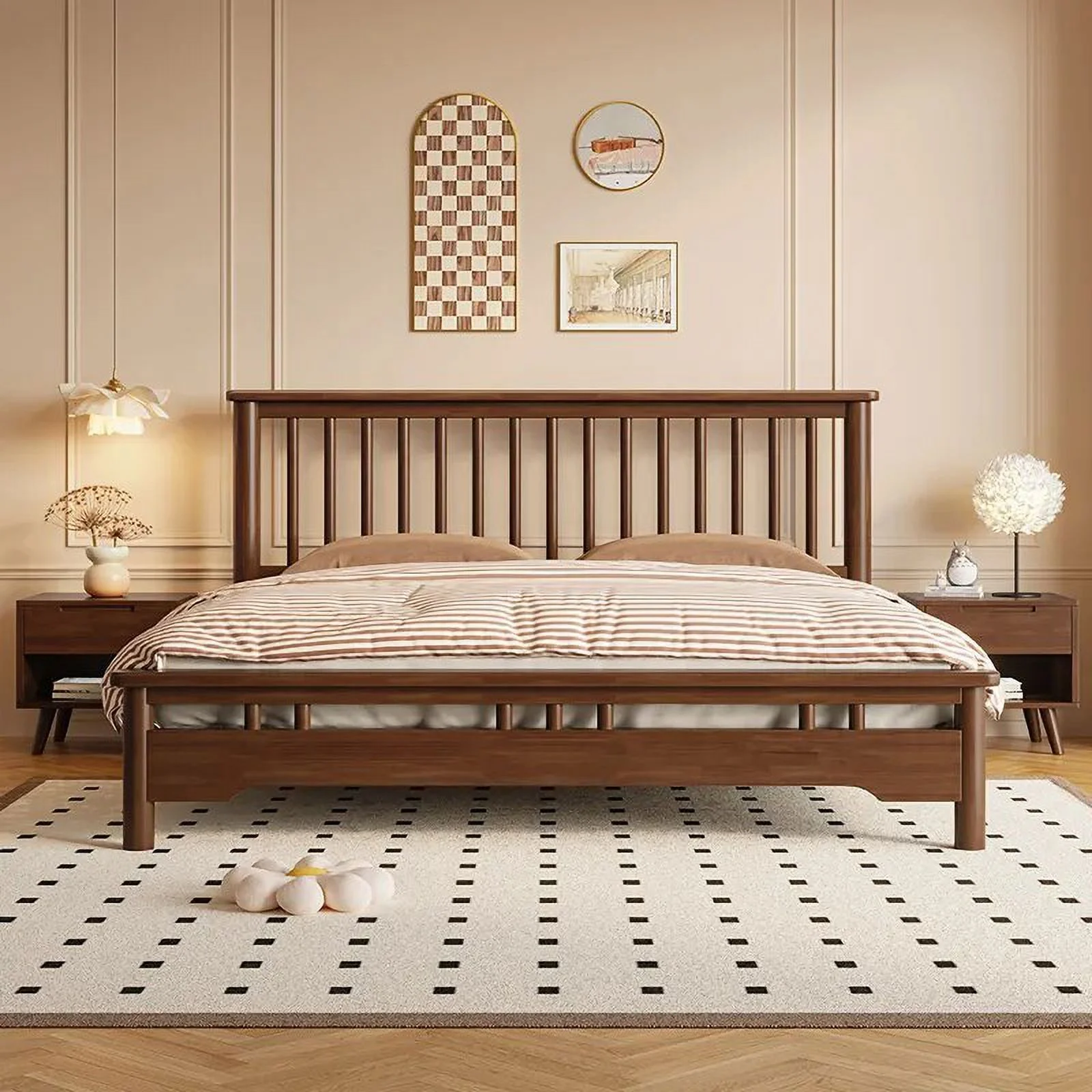 Vintage Luxury Bed Pillows Quilts Bedroom Elastic Frame Double Beds Modern Aesthetic Camas De Casal Garden Furniture Sets