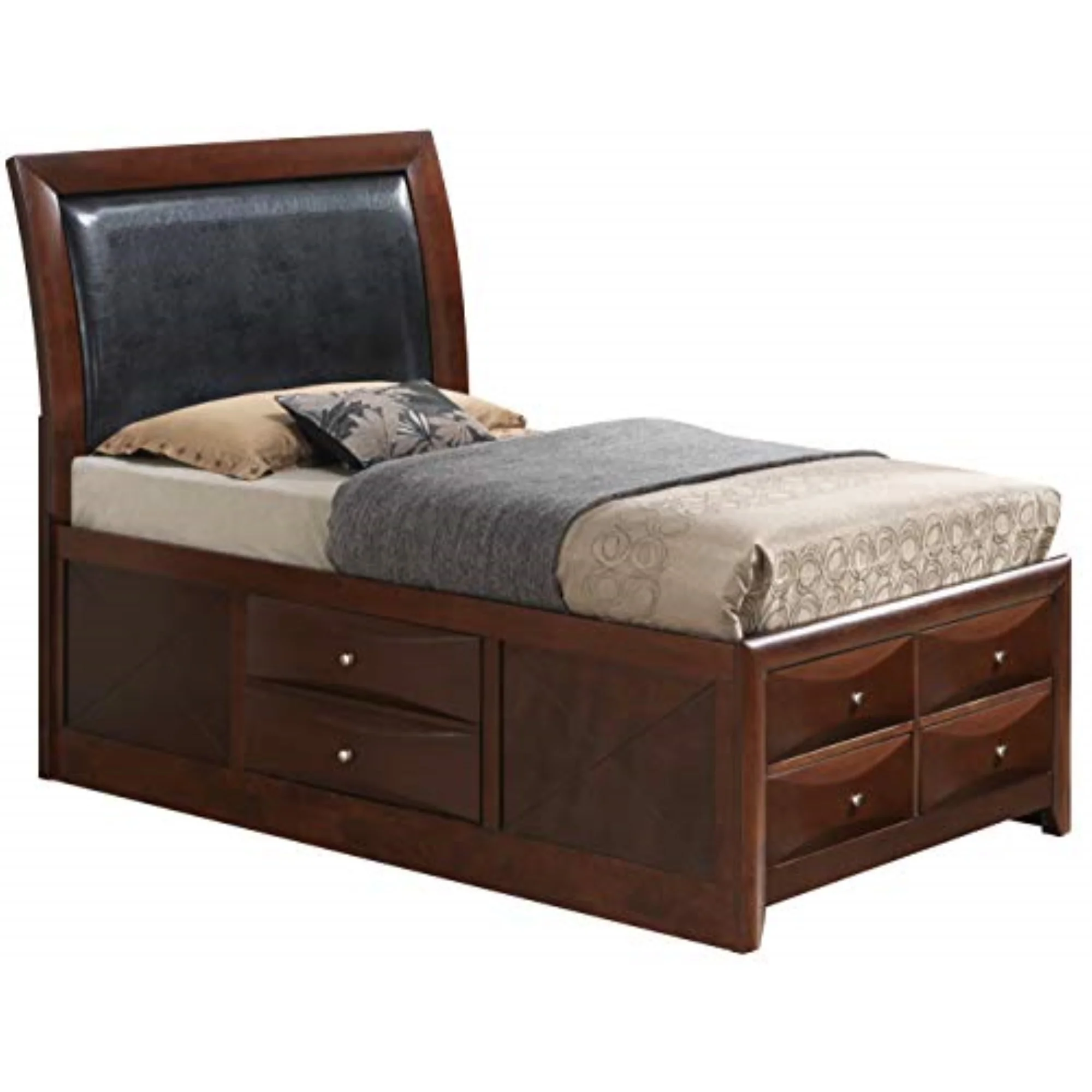 Glory Furniture Marilla Twin Storage Bed in Cherry