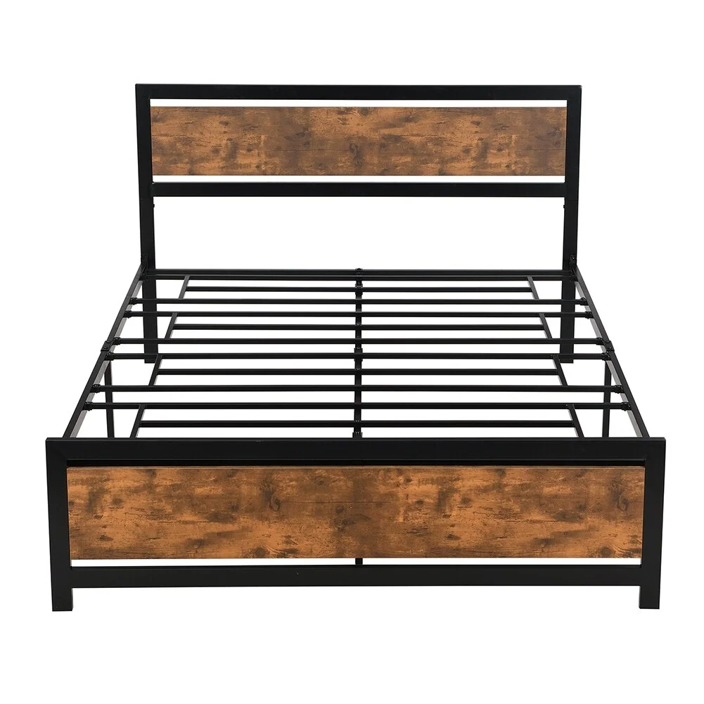 Unique Style Platform Bed with Headboard and Footboard