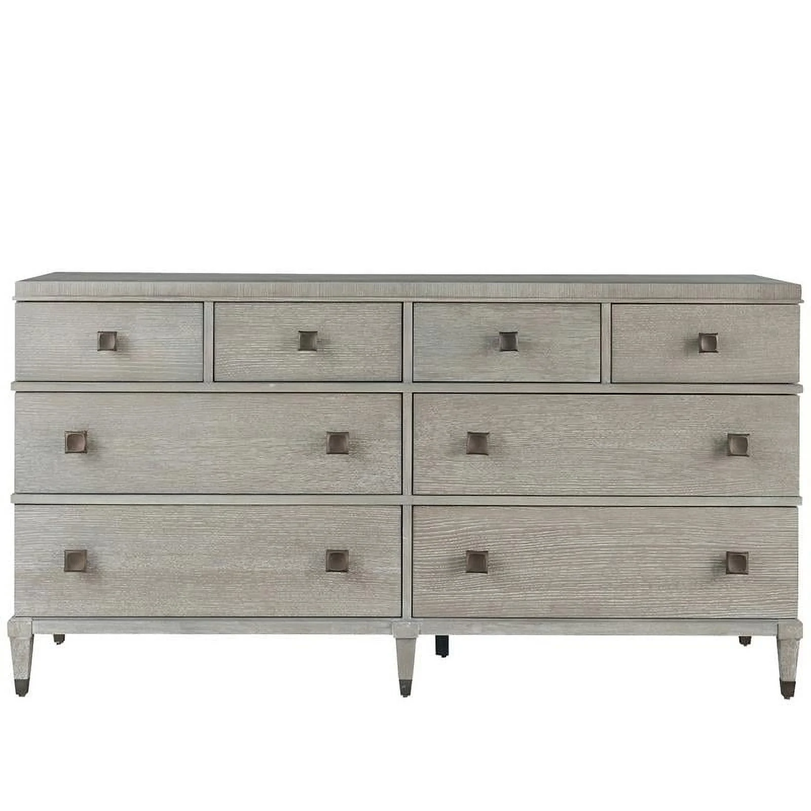 Maklaine Transitional Wood Playlist Dresser in Smoke on the Water Gray Finish