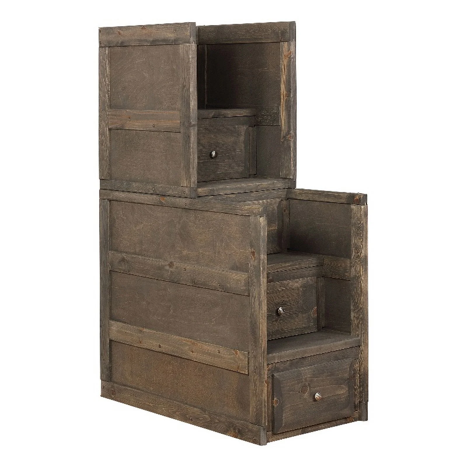 Wrangle Hill 4-drawer Stairway Chest Gun Smoke