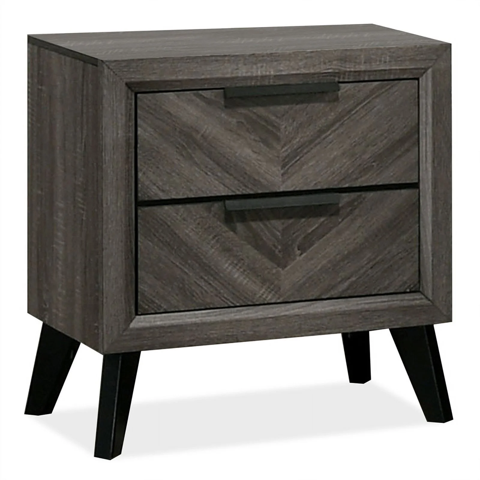 Furniture of America Hean 3pc Wood Gray Bedroom Set - Queen + 2 Nightstands