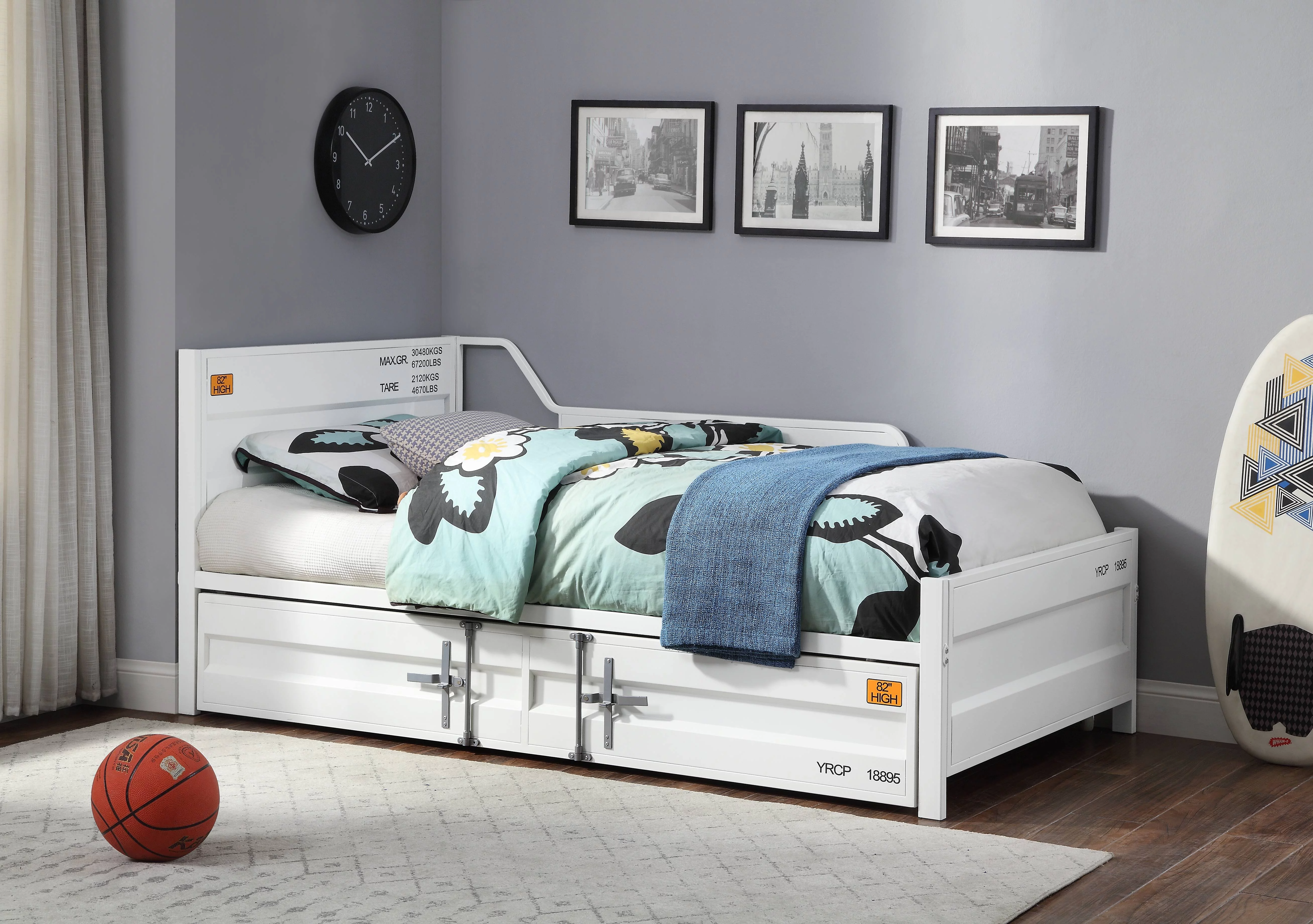 Acme Cargo Metal Frame Twin Daybed & Trundle, Multiple Colors