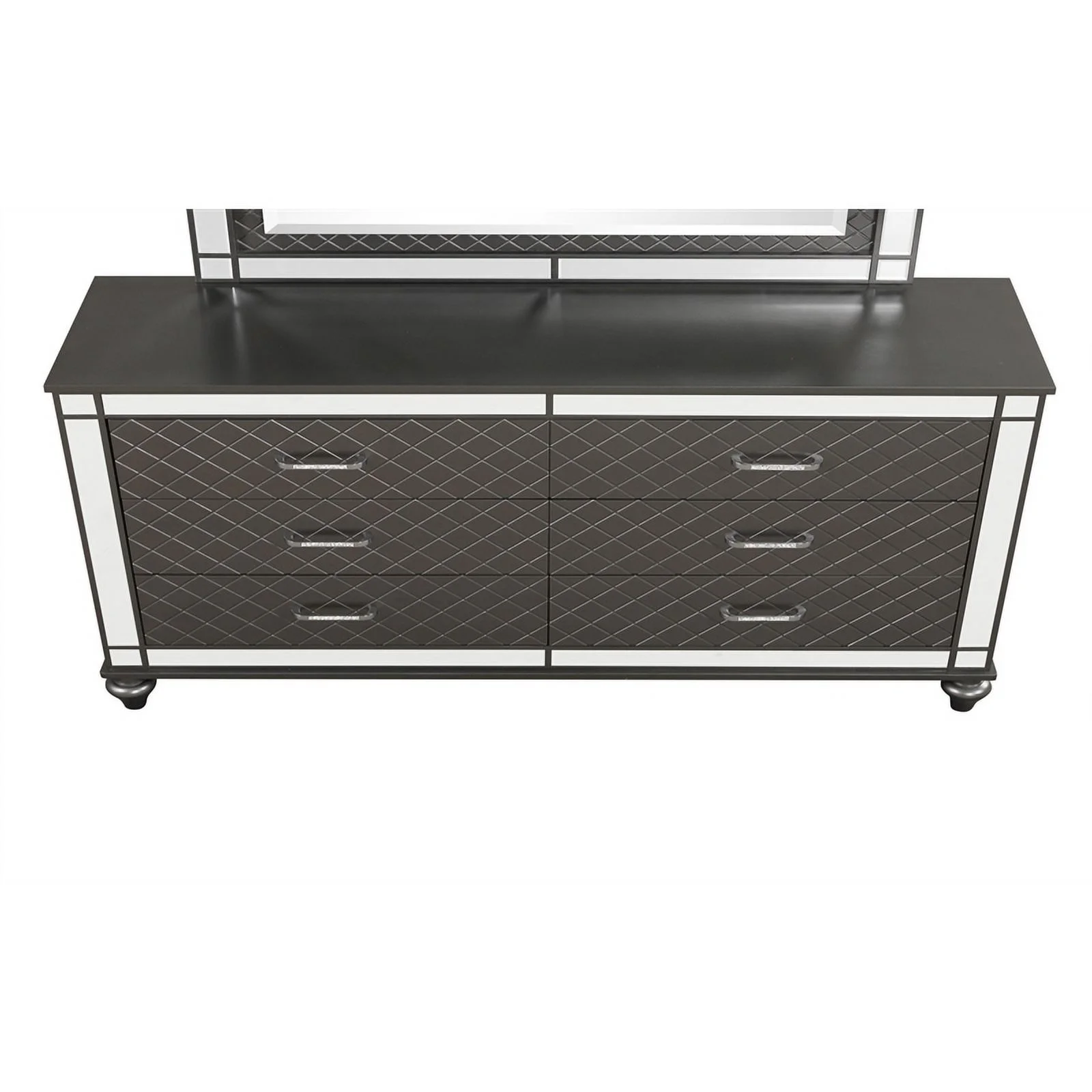 Glory Furniture Livorno G02702-D Dresser   Gunmetal Gray and Mirror