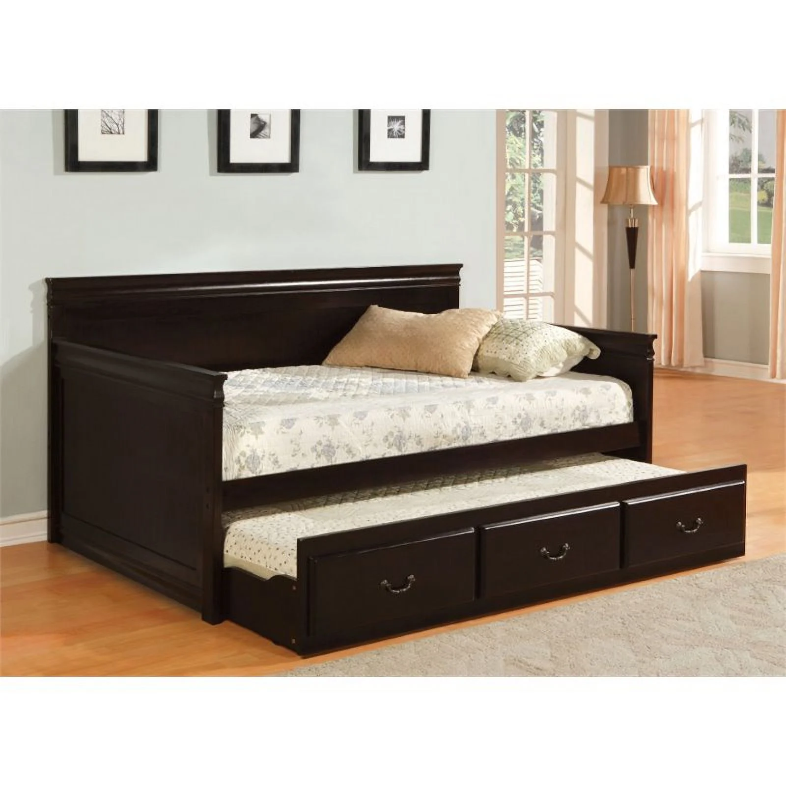 Bowery Hill Twin Daybed with Trundle in Espresso