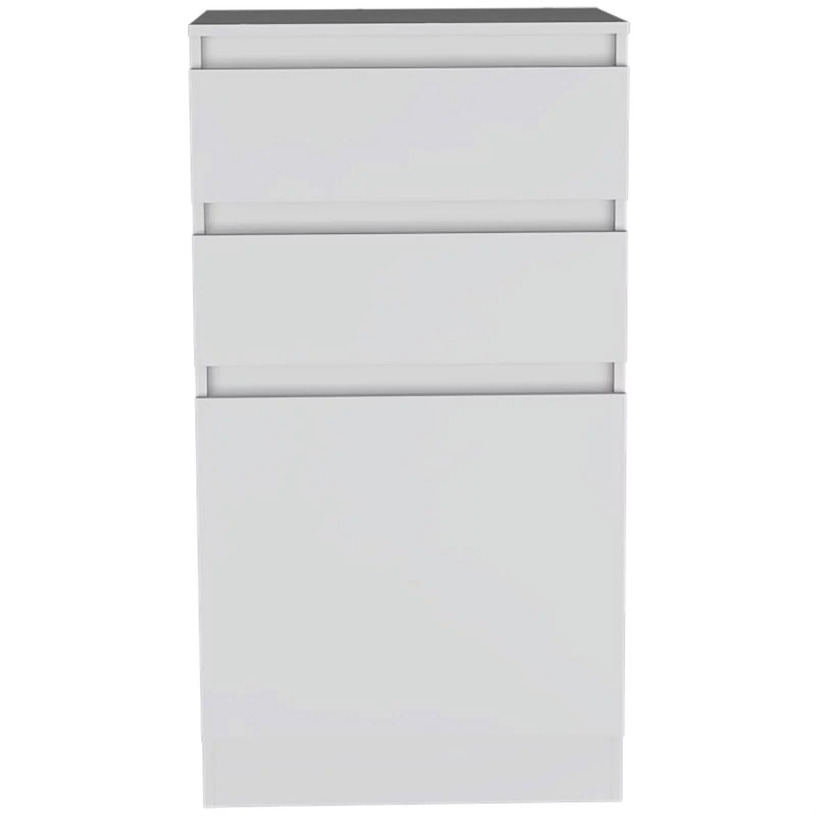 FM FURNITURE Celestial Dresser, Jewelry Box, Mirror, Two Drawers, Single Door Cabinet ,White