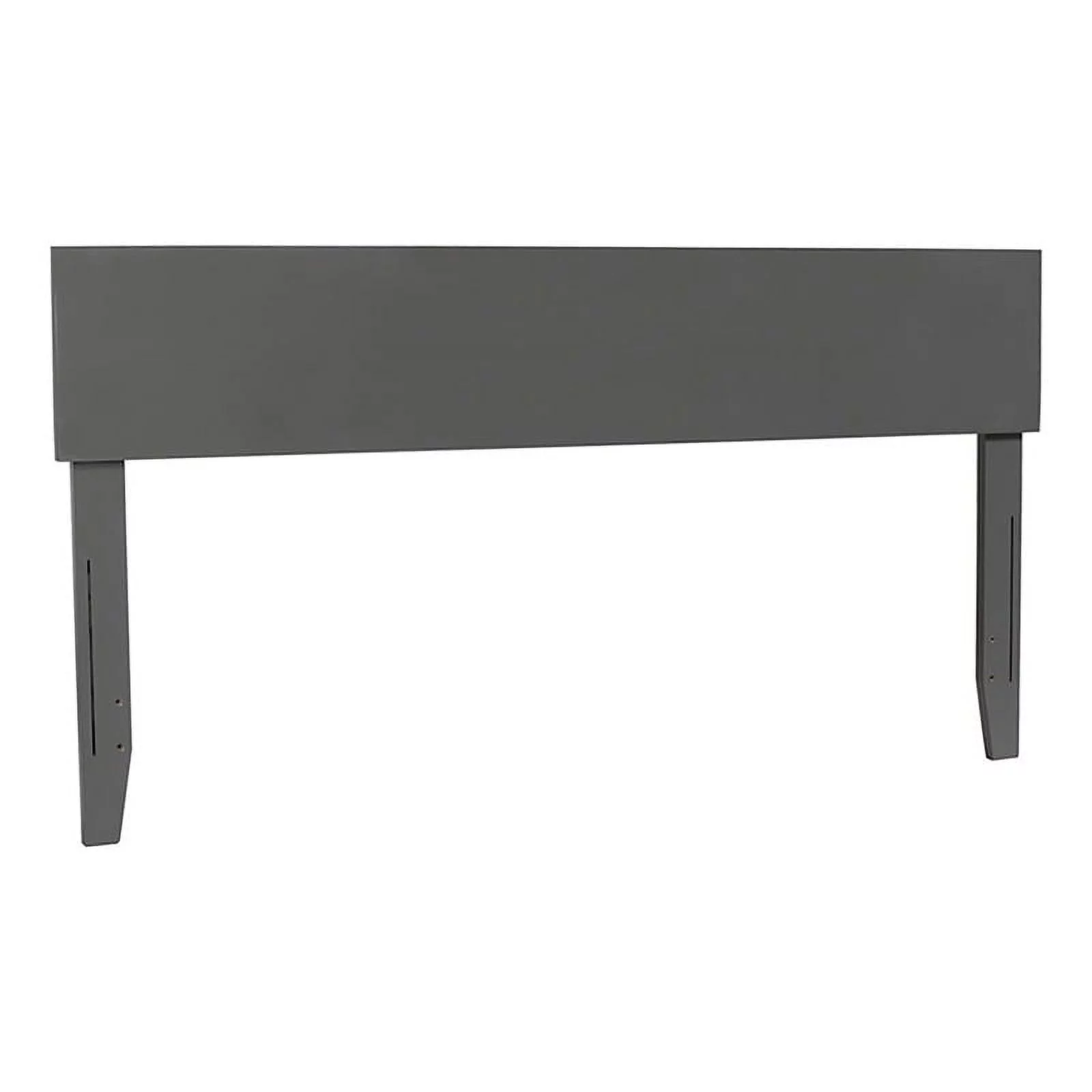 Bowery Hill Traditional Solid Wood Platform King Headboard in Gray
