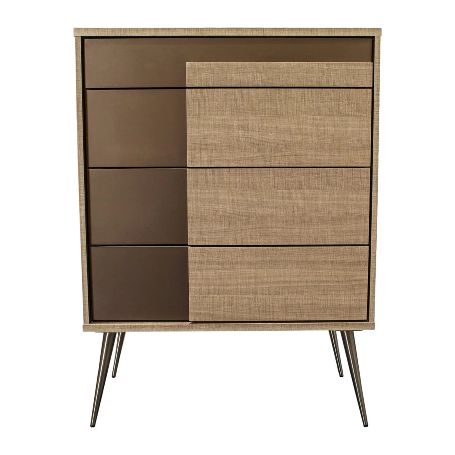 Best Master 4-Drawer Engineered Wood Bedroom Chest in Taupe Bronze