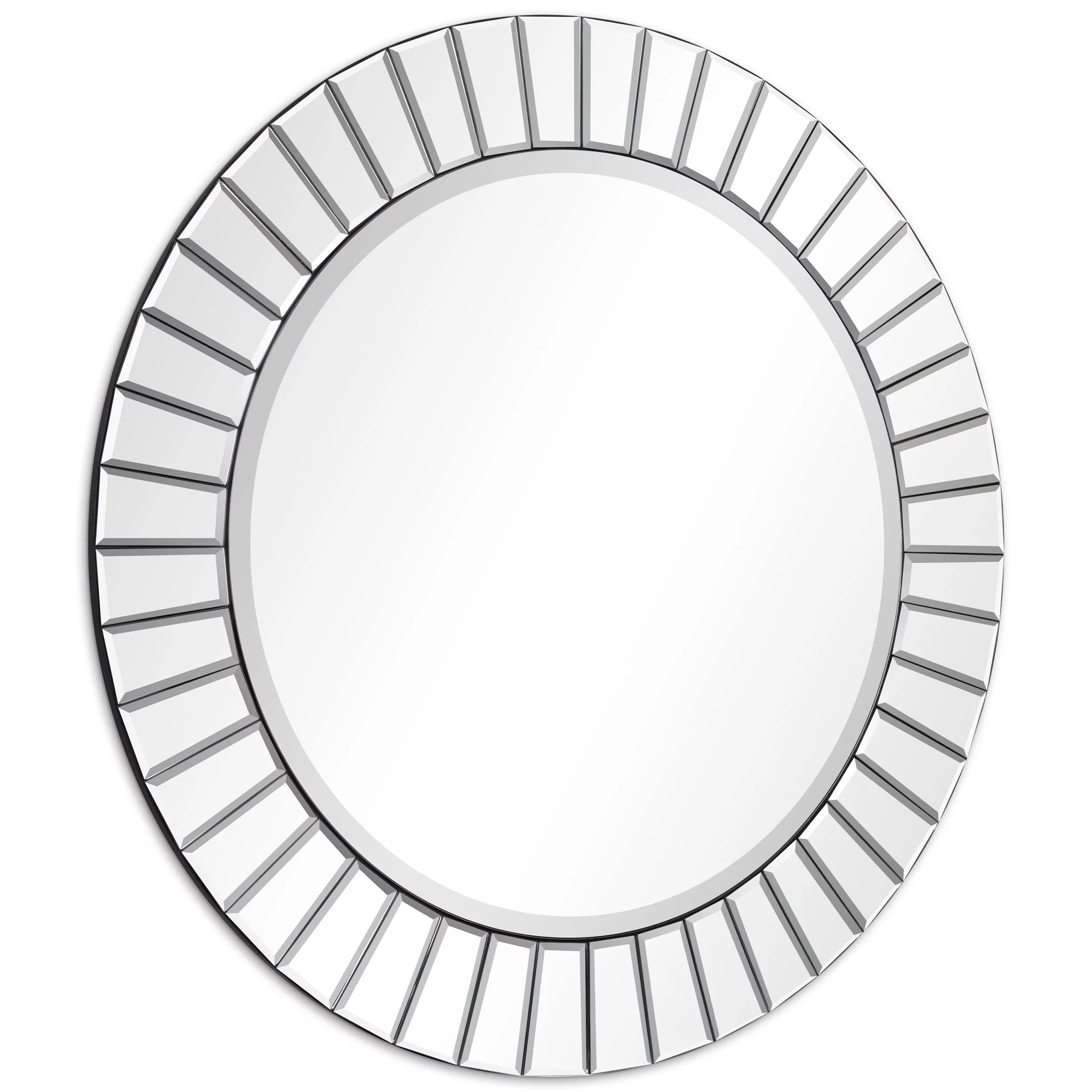 Empire Art Direct  Moderno Beveled Round Wall Mirror
