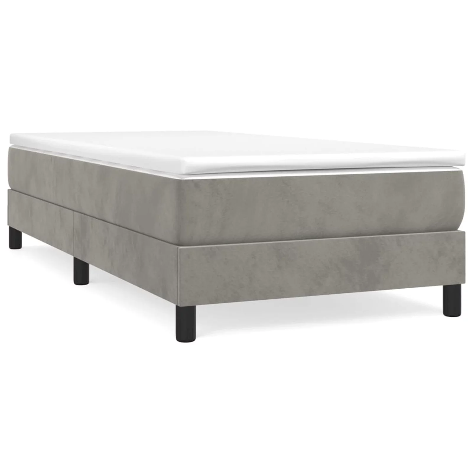 Dcenta Box Spring Bed Frame Light Gray 39.4