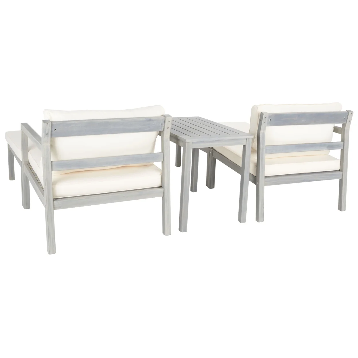 SAFAVIEH  OUTDOOR Pratia 5Pc Outdoor Set Ash Grey / Beige