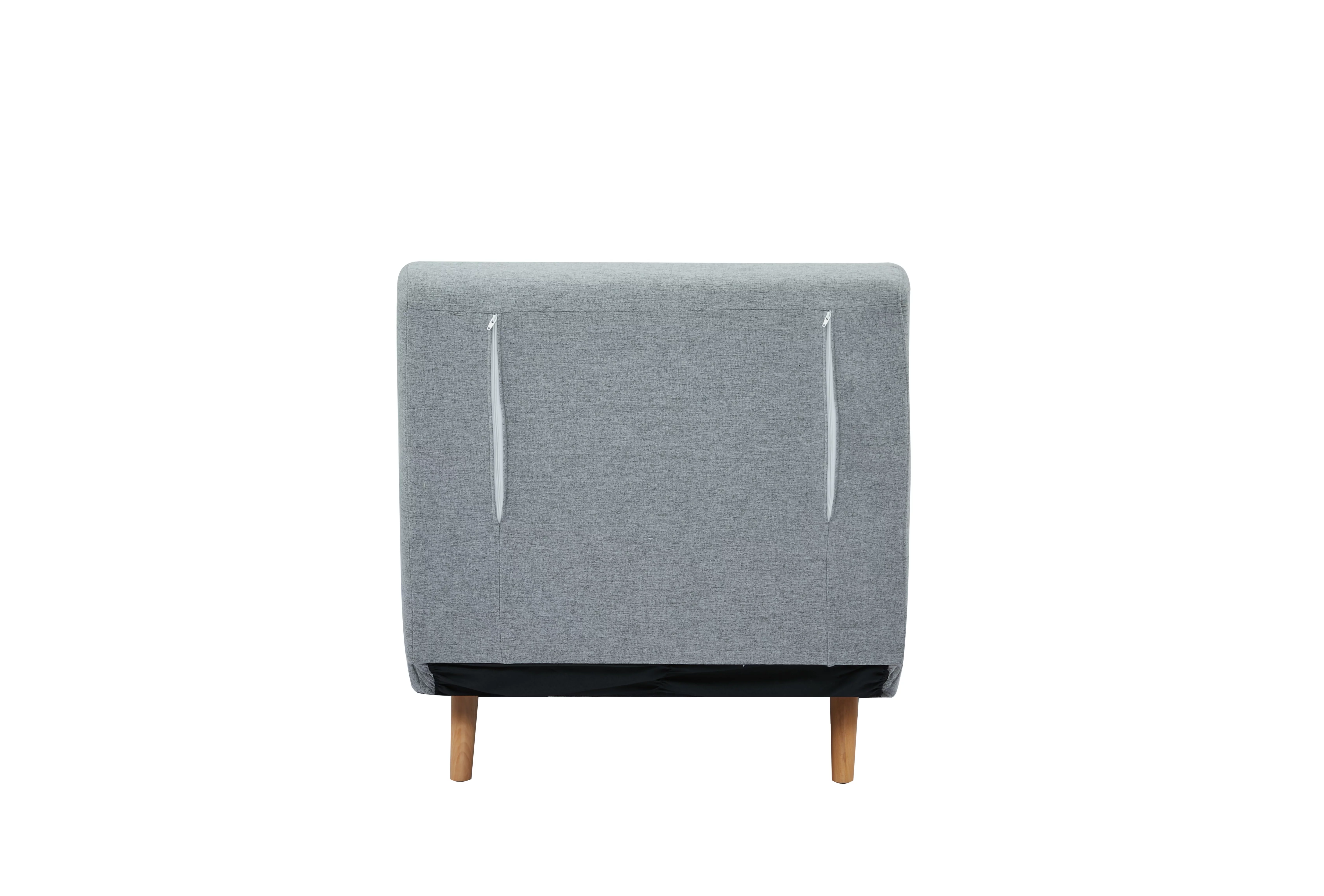 Artdeco Home Tustin Polyester Convertible Chair, Light Gray Moonlight