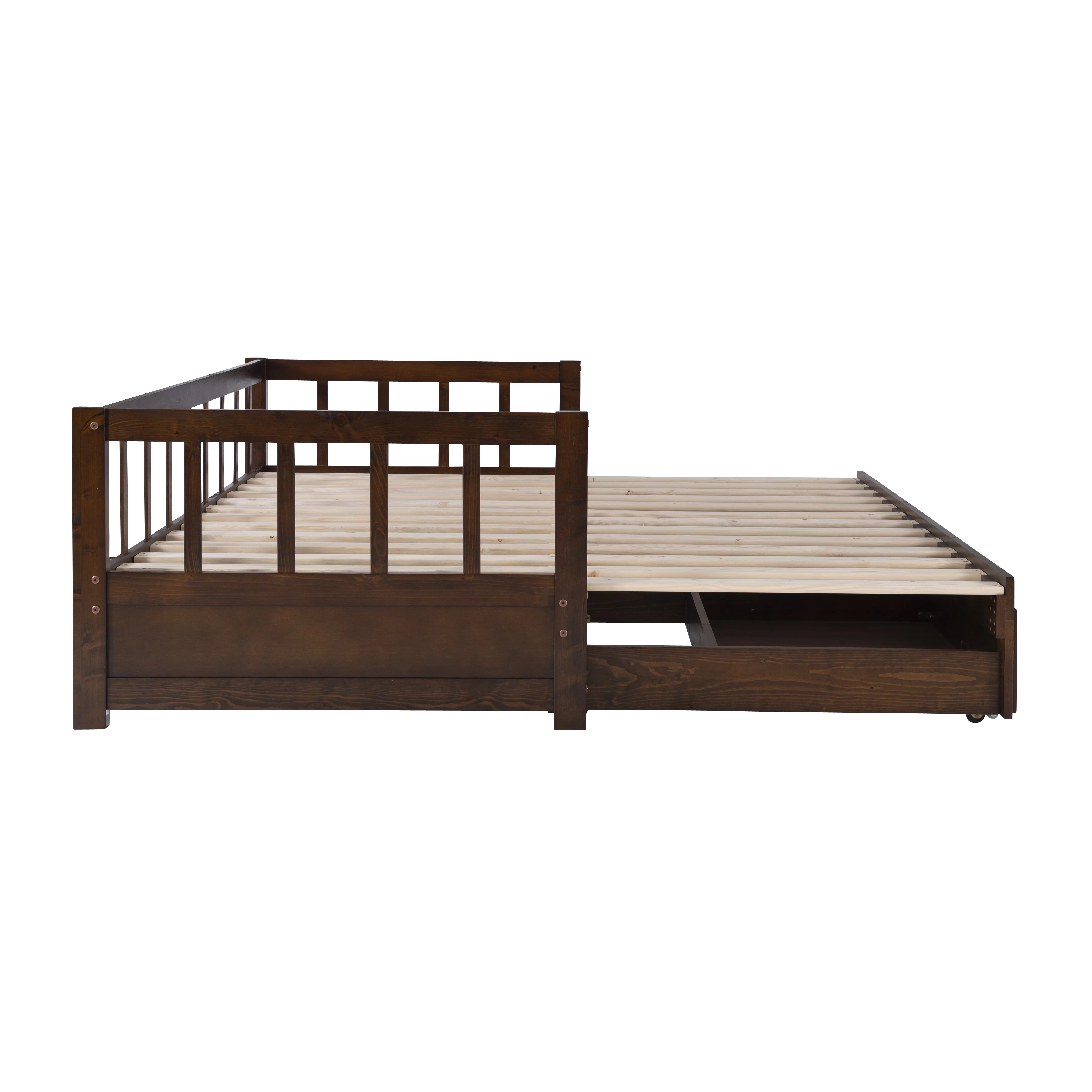 Harper 2-Drawer Daybed with Trundle and Storage, Espresso, Twin