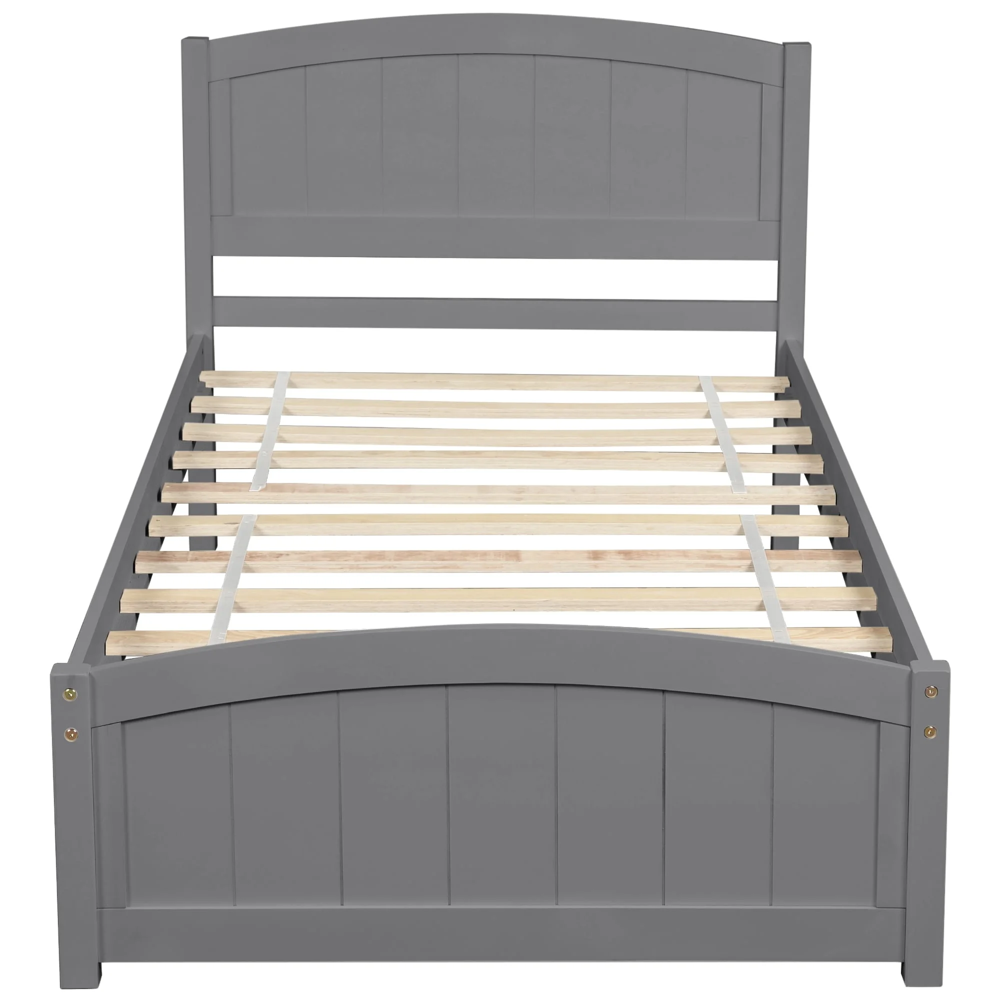 Wood Platform Bed with Headboard/Footboard - Solid Construction, Classic Design, Easy Assembly Espresso