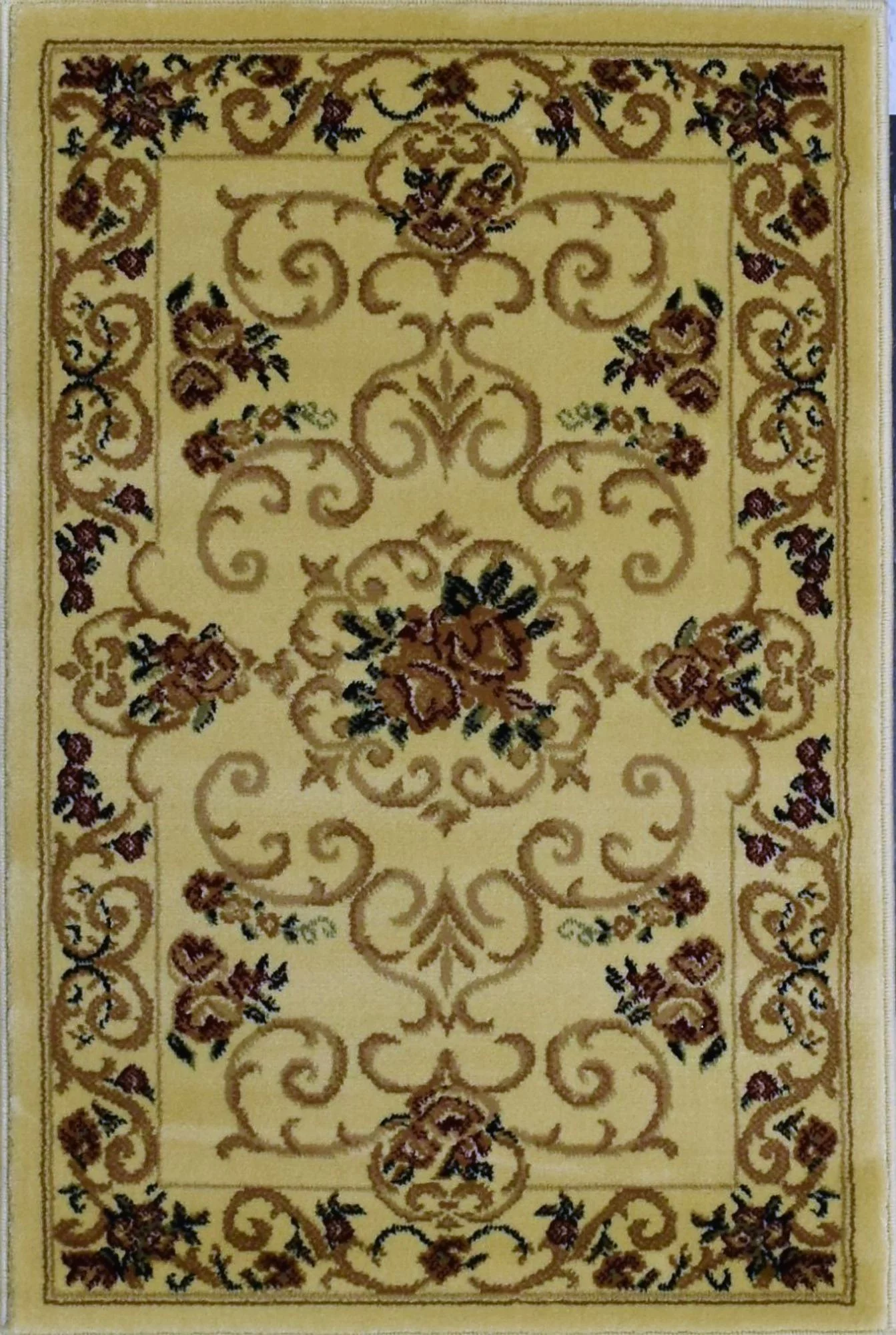 Rugs America Vista 207-CRM Souvanerie Cream Floral Traditional Beige Area Rug, 9'10