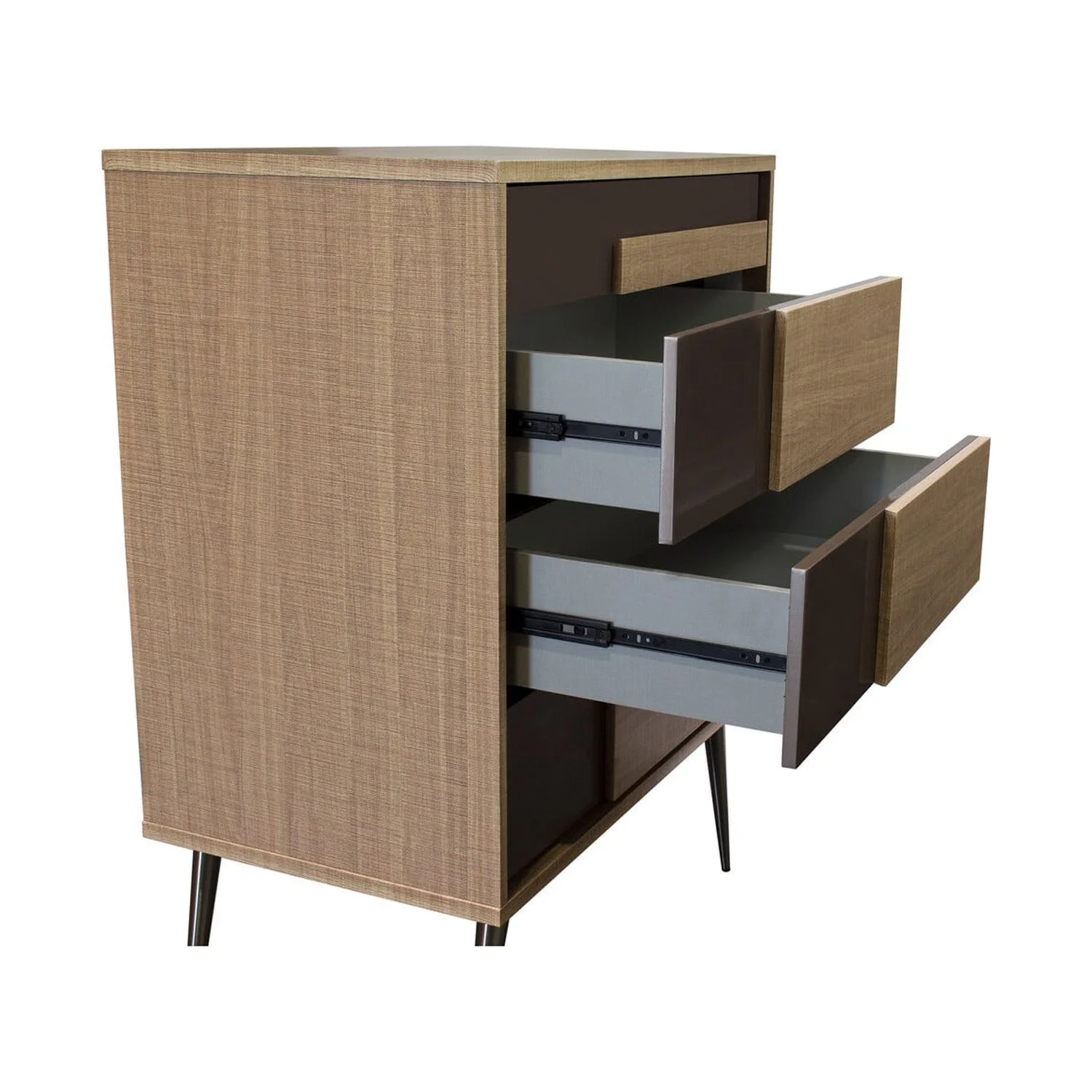 Best Master 4-Drawer Engineered Wood Bedroom Chest in Taupe Bronze