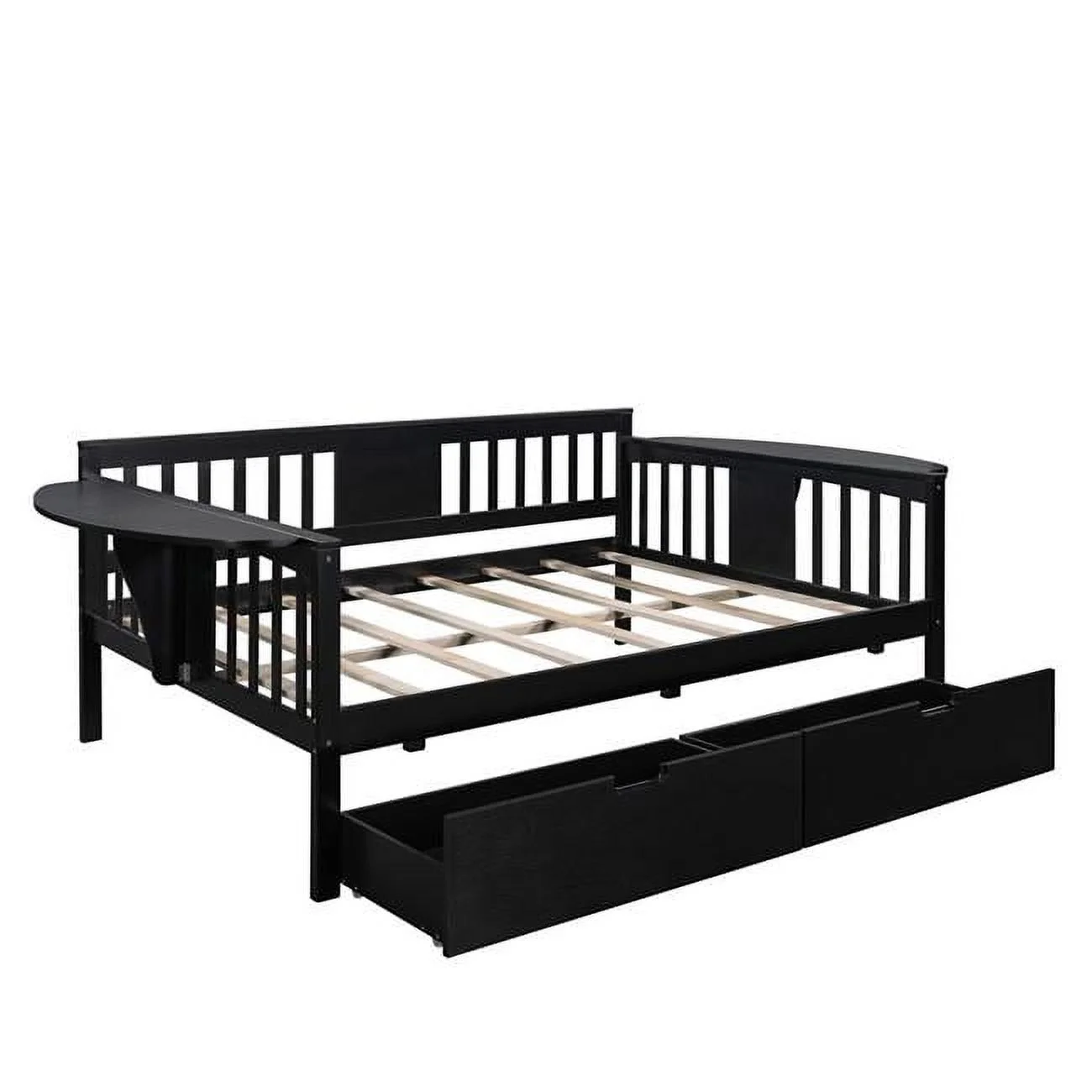 HomeRoots  Full & Double Size Espresso Bed
