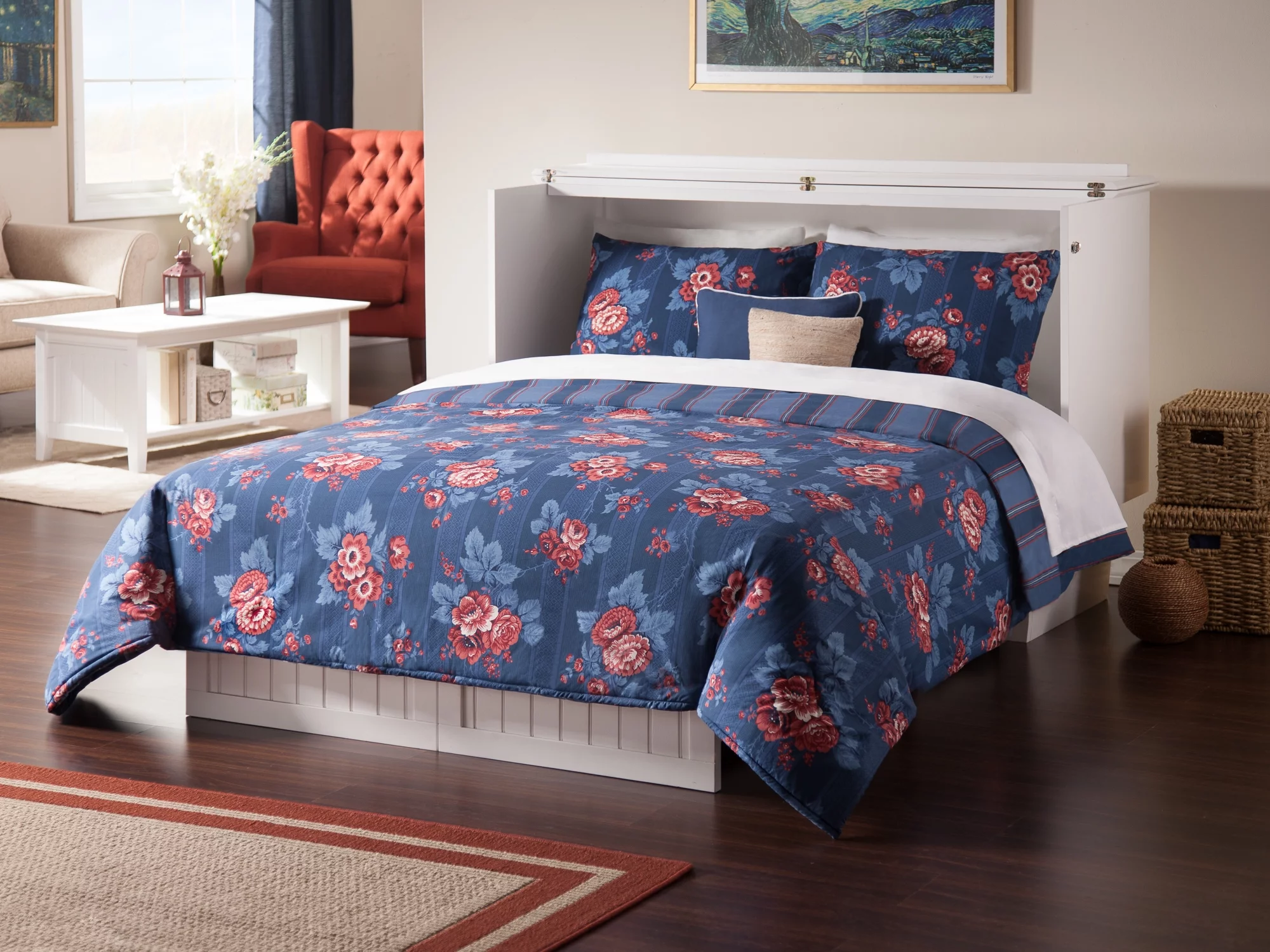 Nantucket Murphy Bed Chest with Cool Soft Mattress in Multiple Colors and Sizes