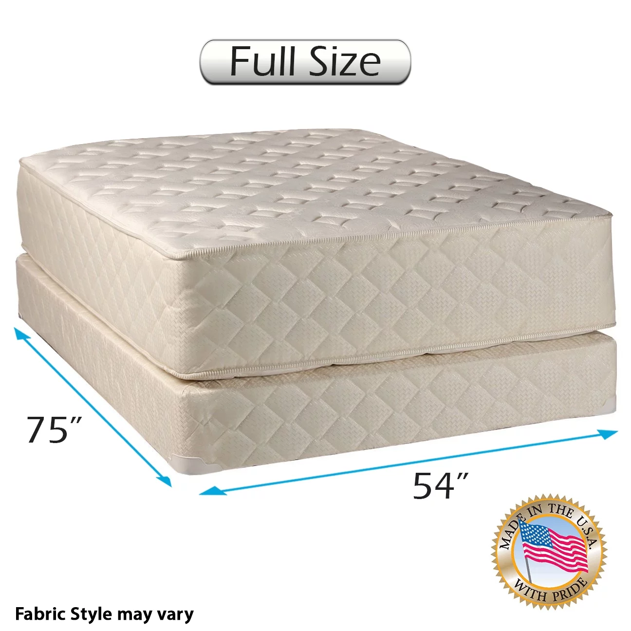 Dream Sleep Highlight Luxury Firm Full Size Mattress Set with Mattress Cover Protector Included - Fully Assembled, Spine Support, Innerspring Coils, Premium Edge guards, Longlasting Comfort