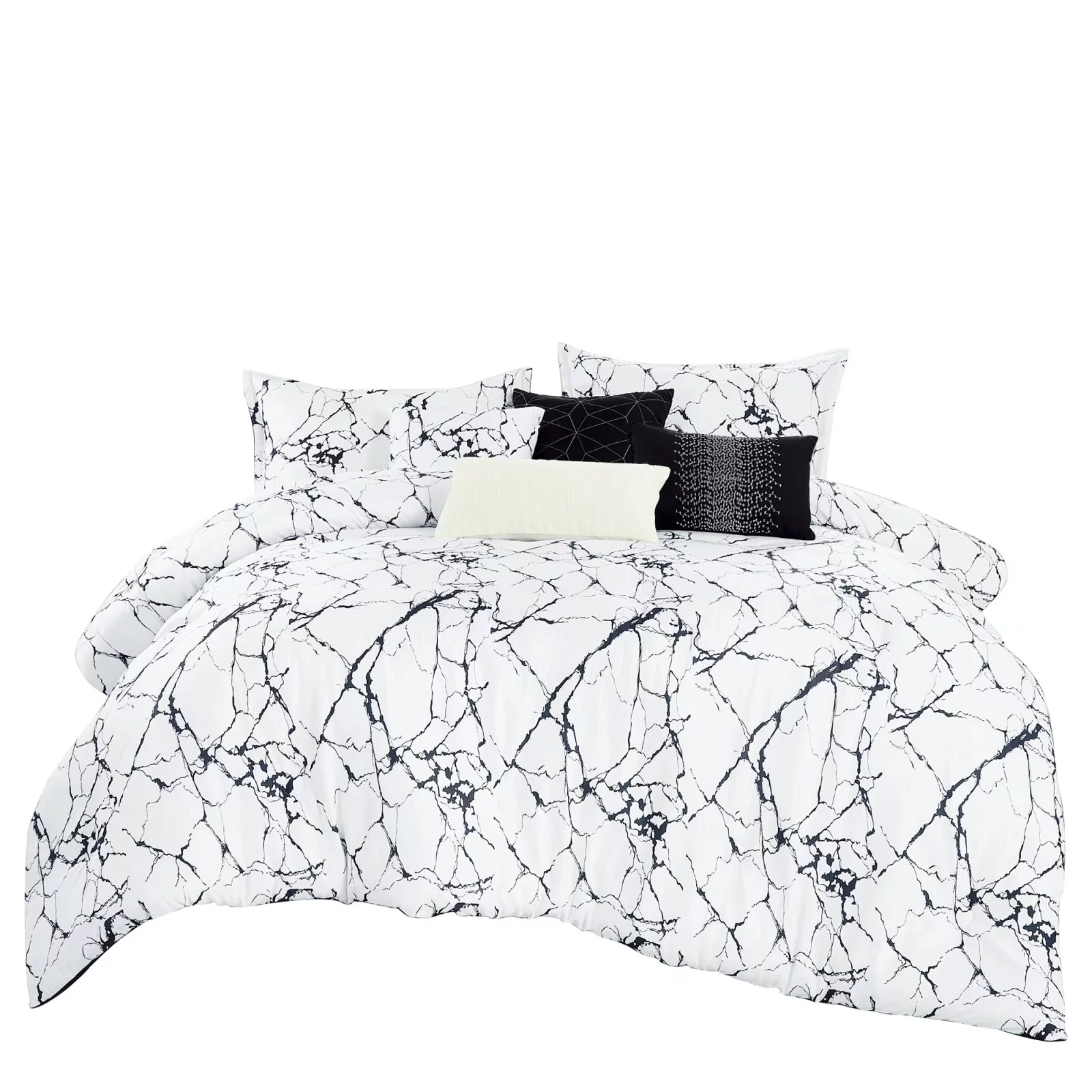 HGMart Bedding Comforter Set Bed In A Bag - 7 Piece Luxury microfiber Bedding Sets - Oversized Bedroom Comforters,Queen