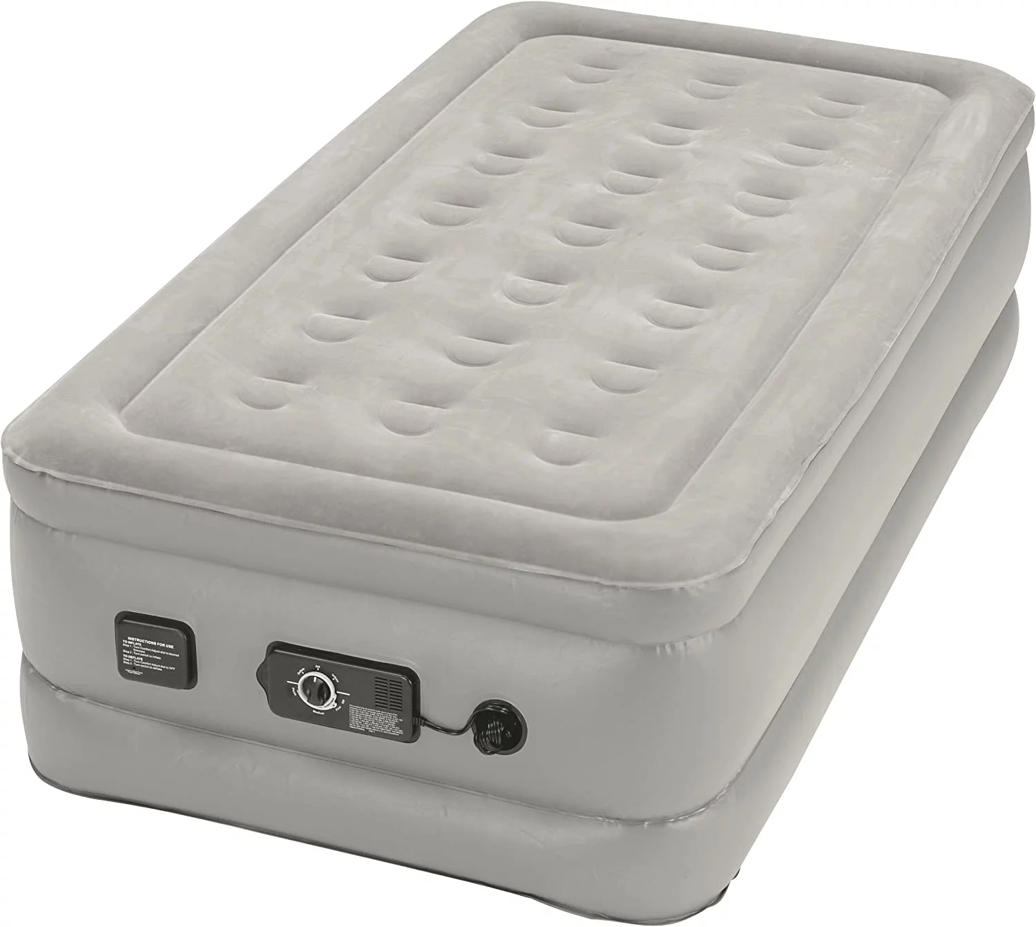 QCAI Raised Air Mattress with Never Flat Pump, Twin
