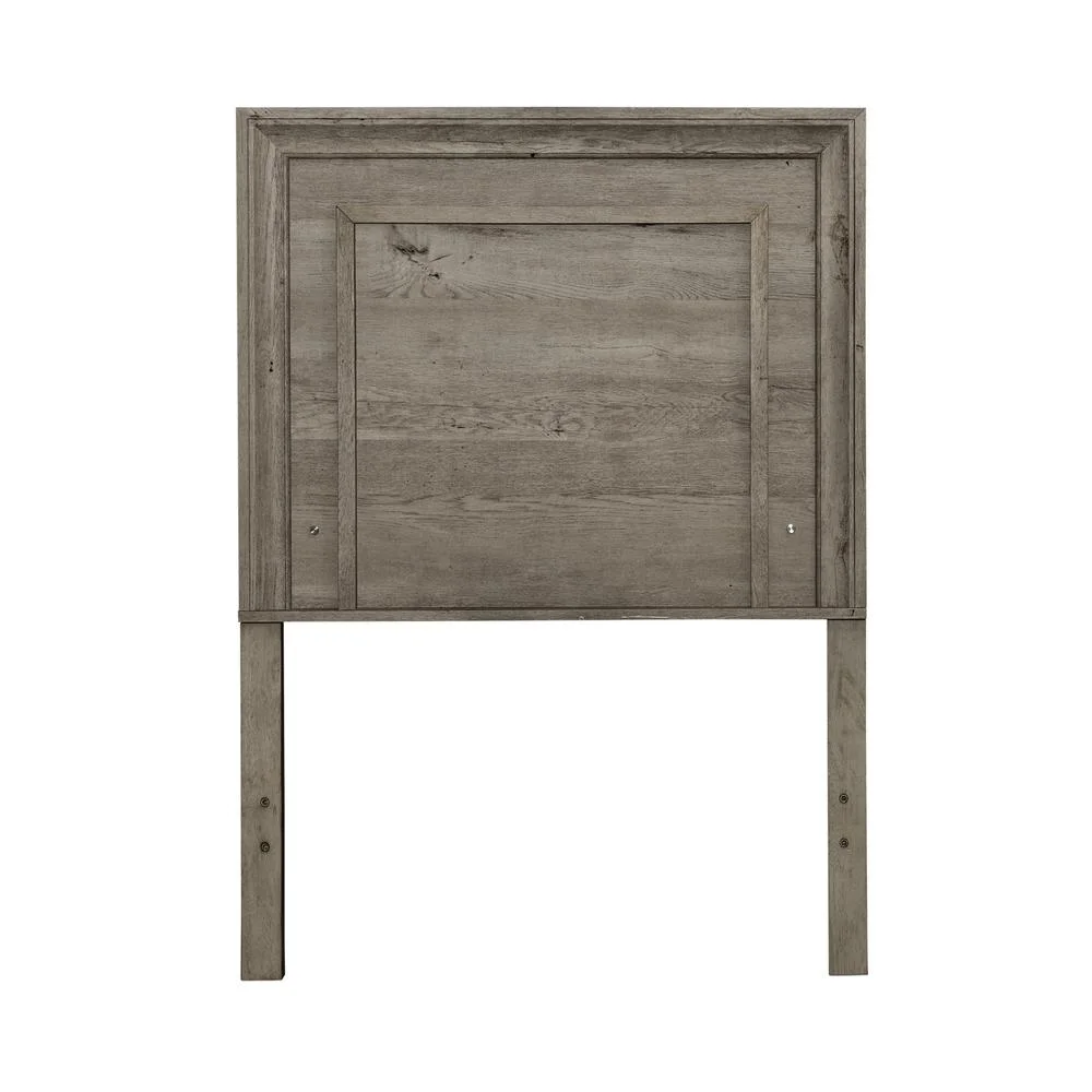 Liberty Furniture Full Panel Headboard w/ Lights Contemporary Grey