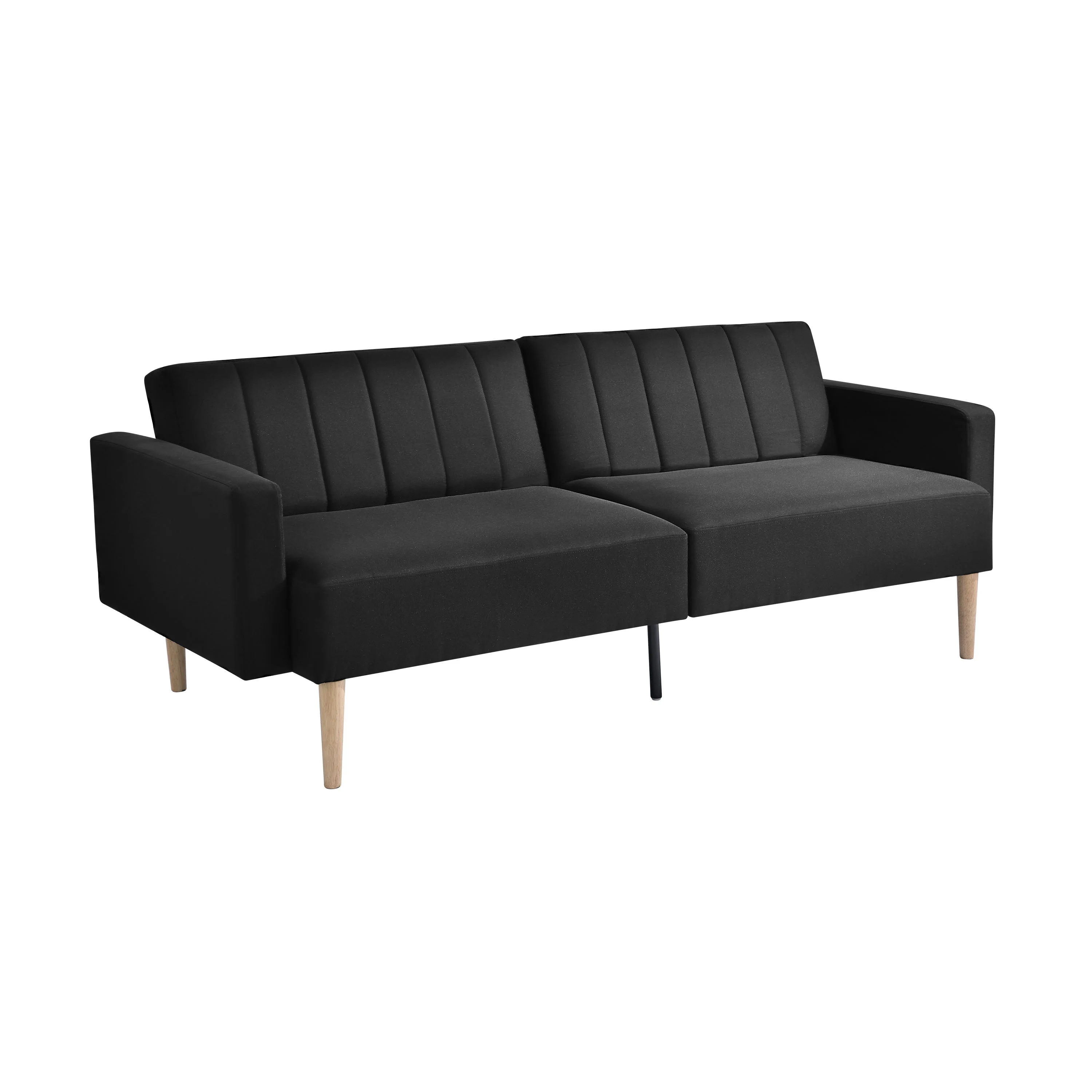 Serta Foxtrot Modern Convertible Sofa, Charcoal Fabric