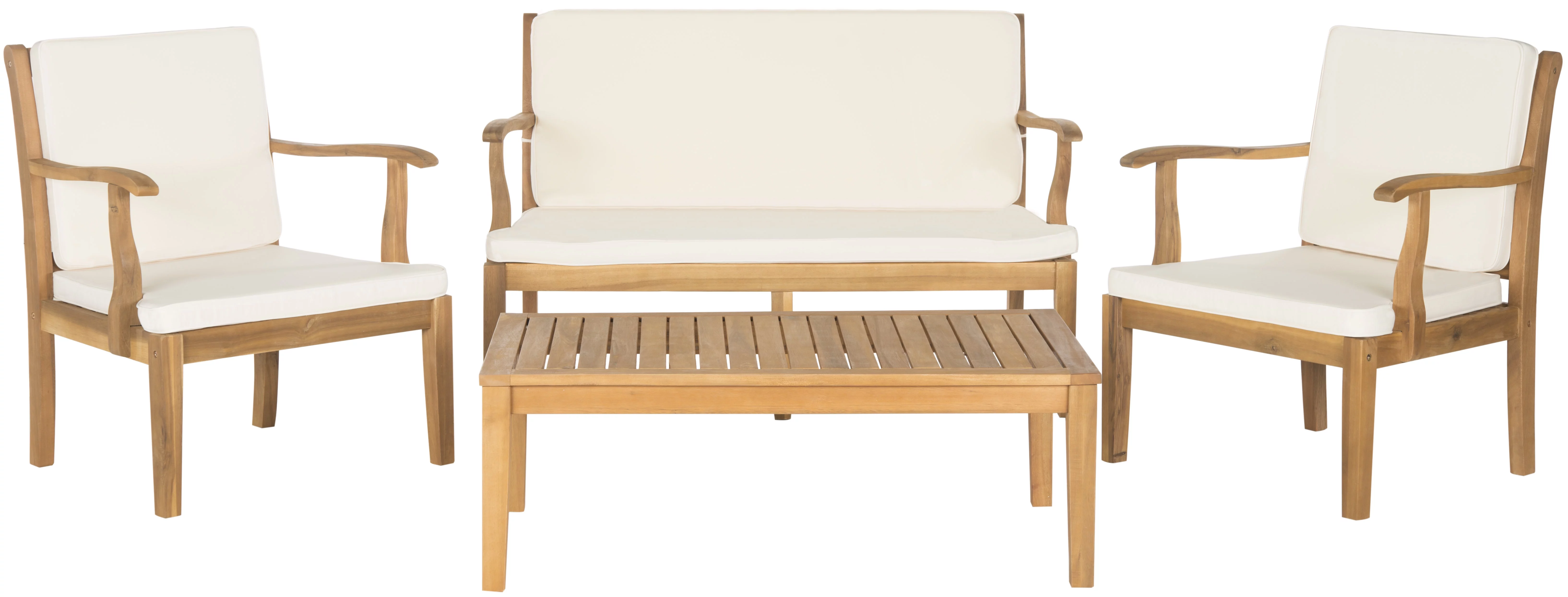 Safavieh Montclair Outdoor Modern 4 Piece Living Set with Cushion