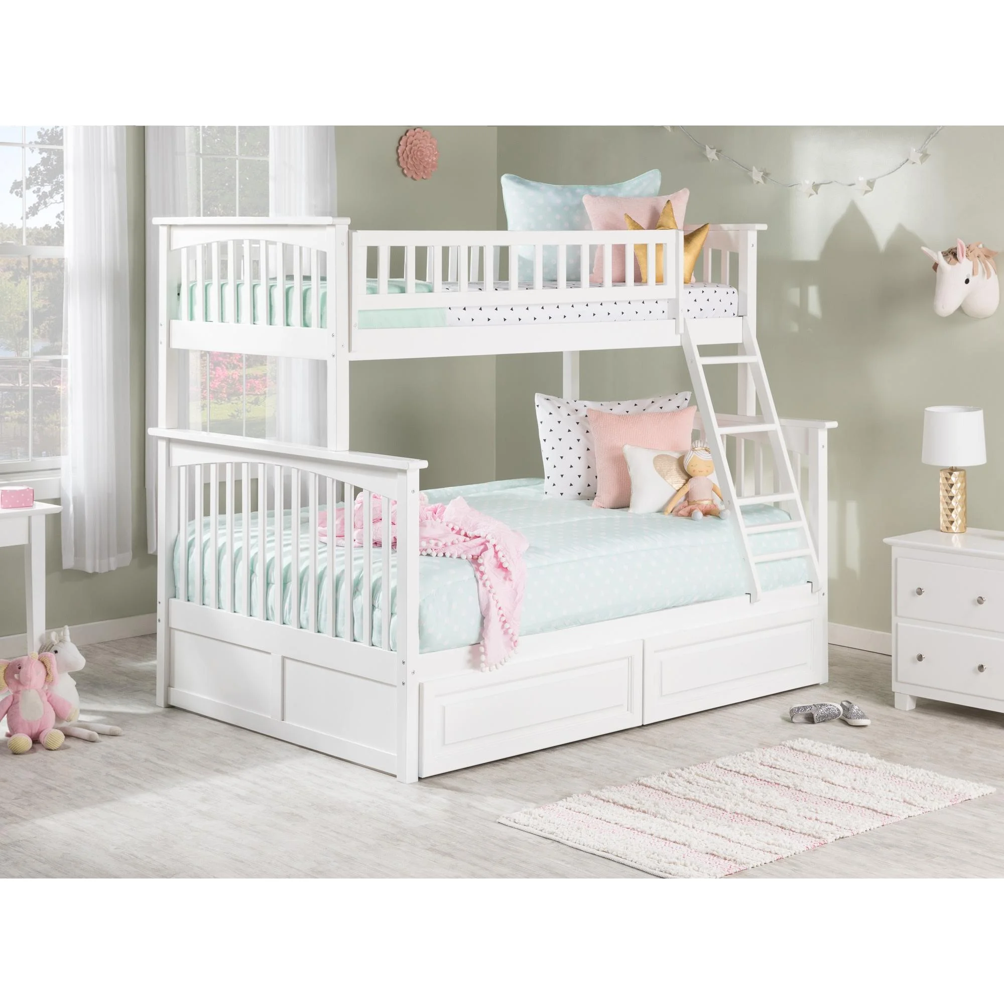 Columbia Bunk Bed Twin over Full in Multiple Colors and Configurations