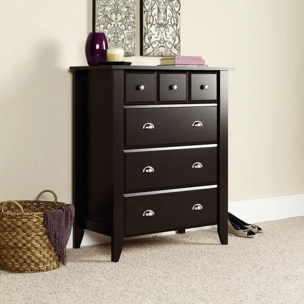 Sauder Shoal Creek 4-Drawer Chest, Jamocha Wood Finish