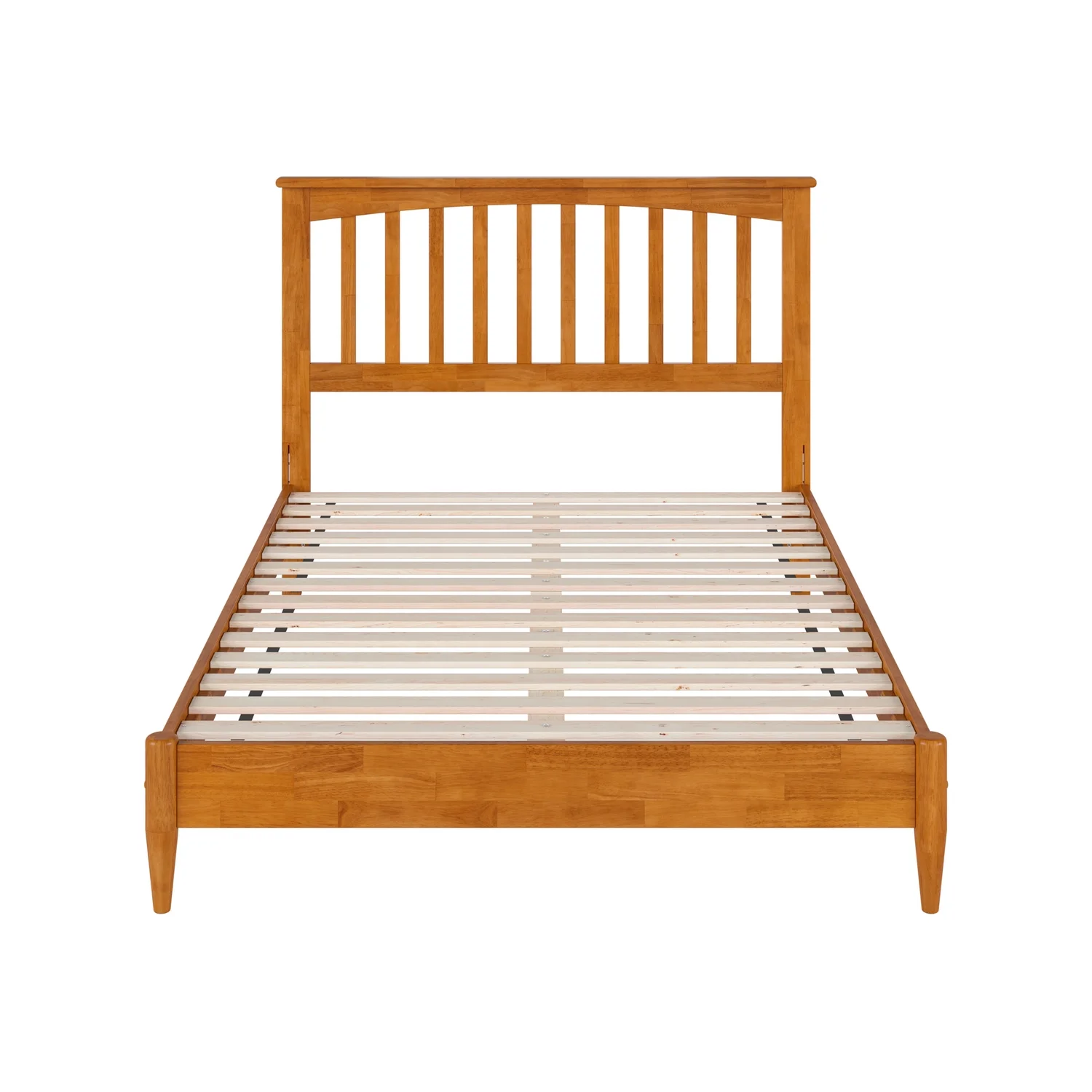 AFI Becket Full Solid Wood Low Profile Platform Bed, Light Toffee