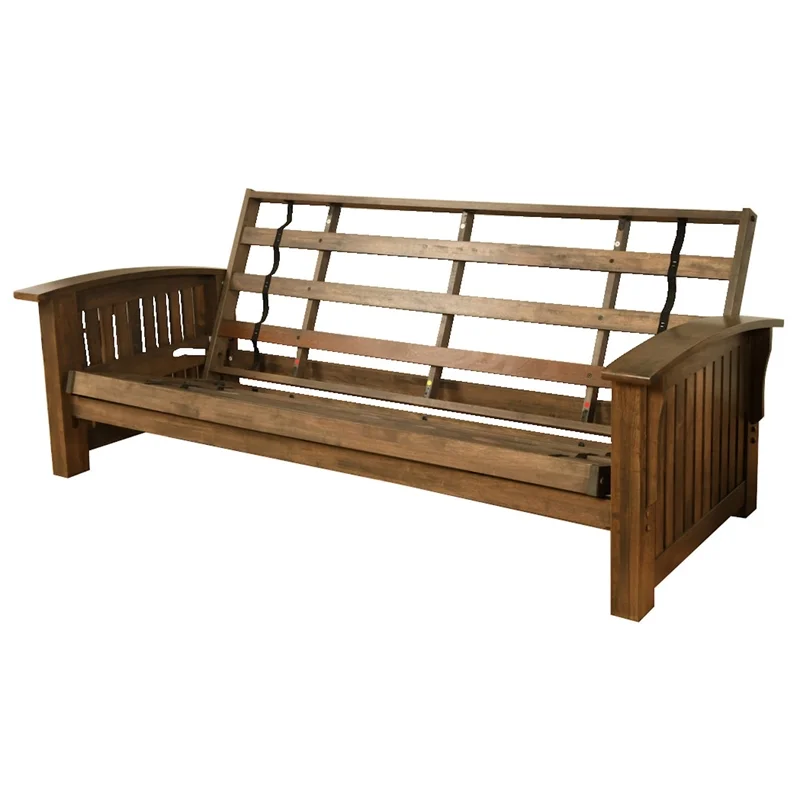 Kodiak Furniture Washington Futon Frame in Rustic Walnut Brown Finish