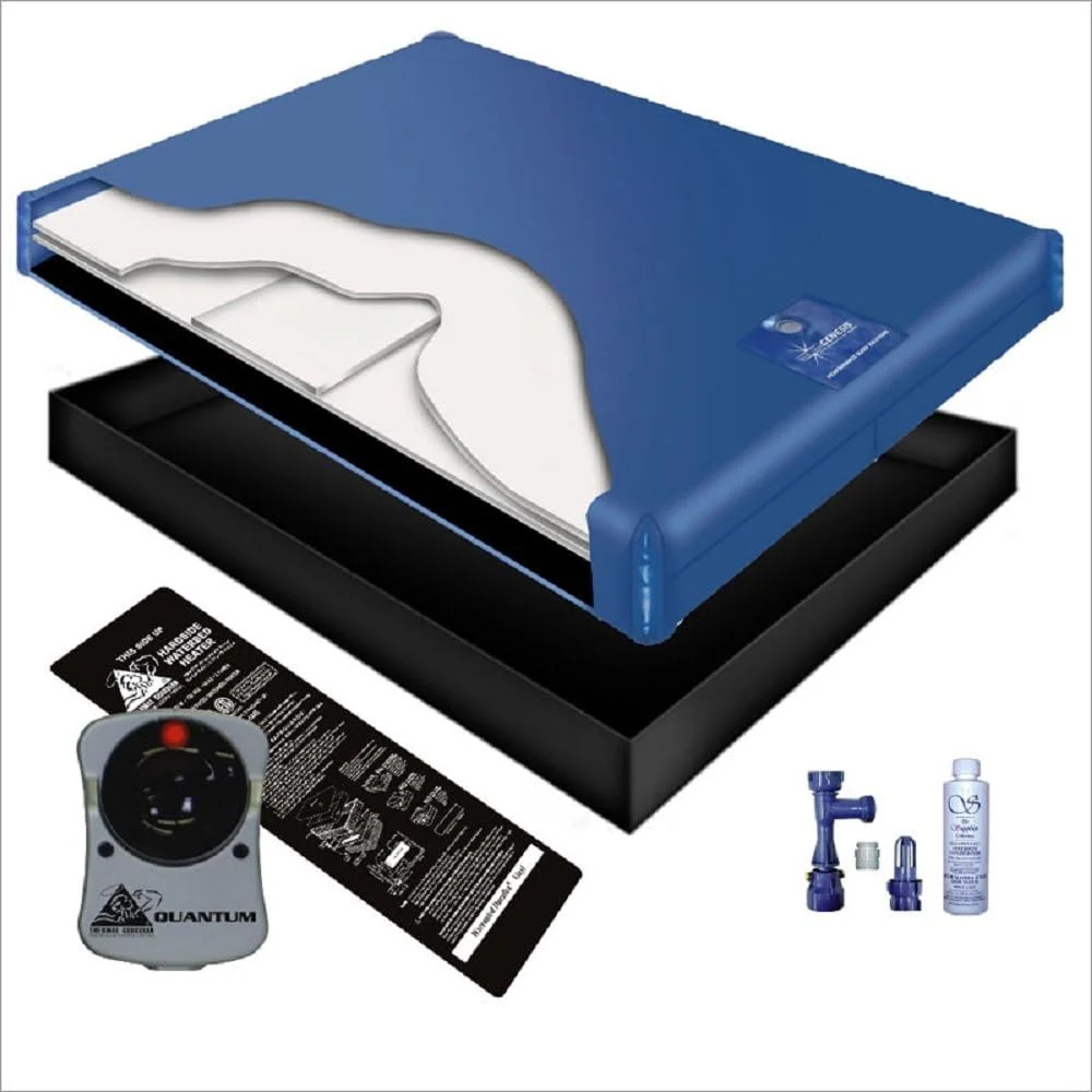 LESS WATERBED Mattress/Liner/Heater/Fill Drain/Conditioner KIT (California King 72X84 1G5G1)