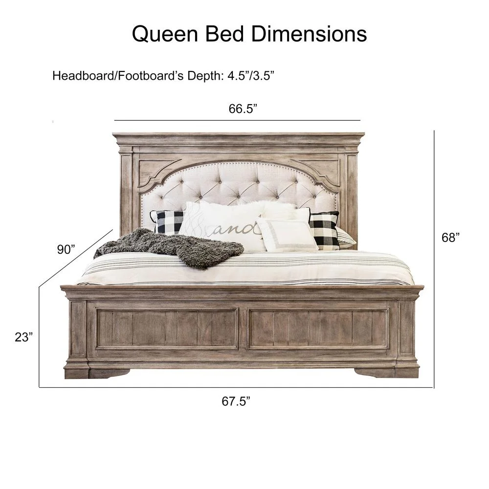 Steve Silver Highland Park Queen Bed - Driftwood