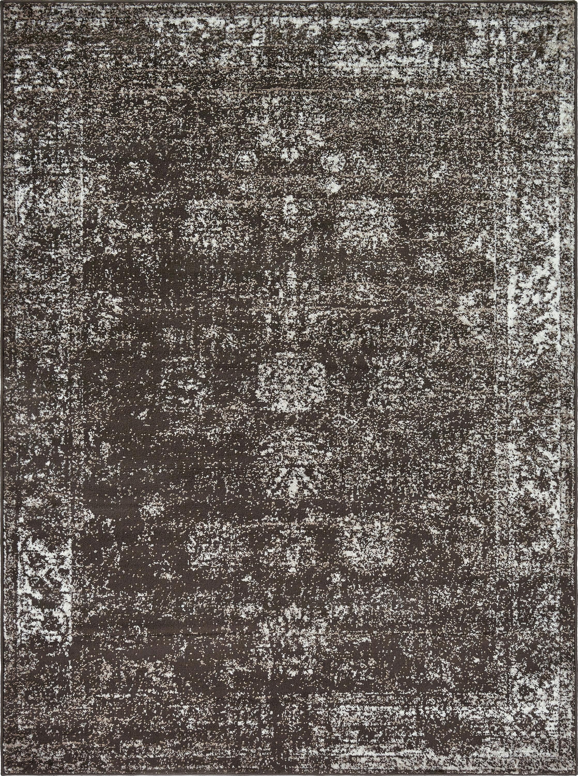 Unique Loom Casino Sofia Rug Brown/Ivory 9' x 12' Rectangle Floral Bohemian Perfect For Living Room Bed Room Dining Room Office