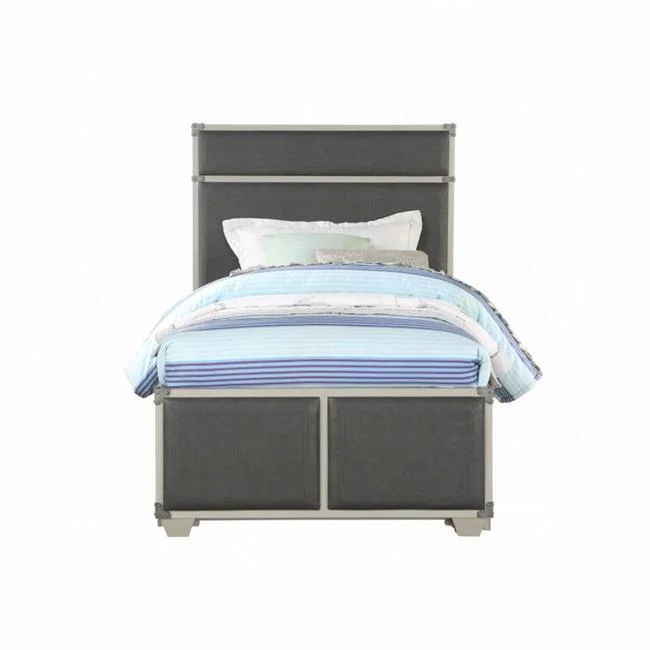81 x 42 x 51 in. Orchest Bed, Gray PU & Gray - Twin Size