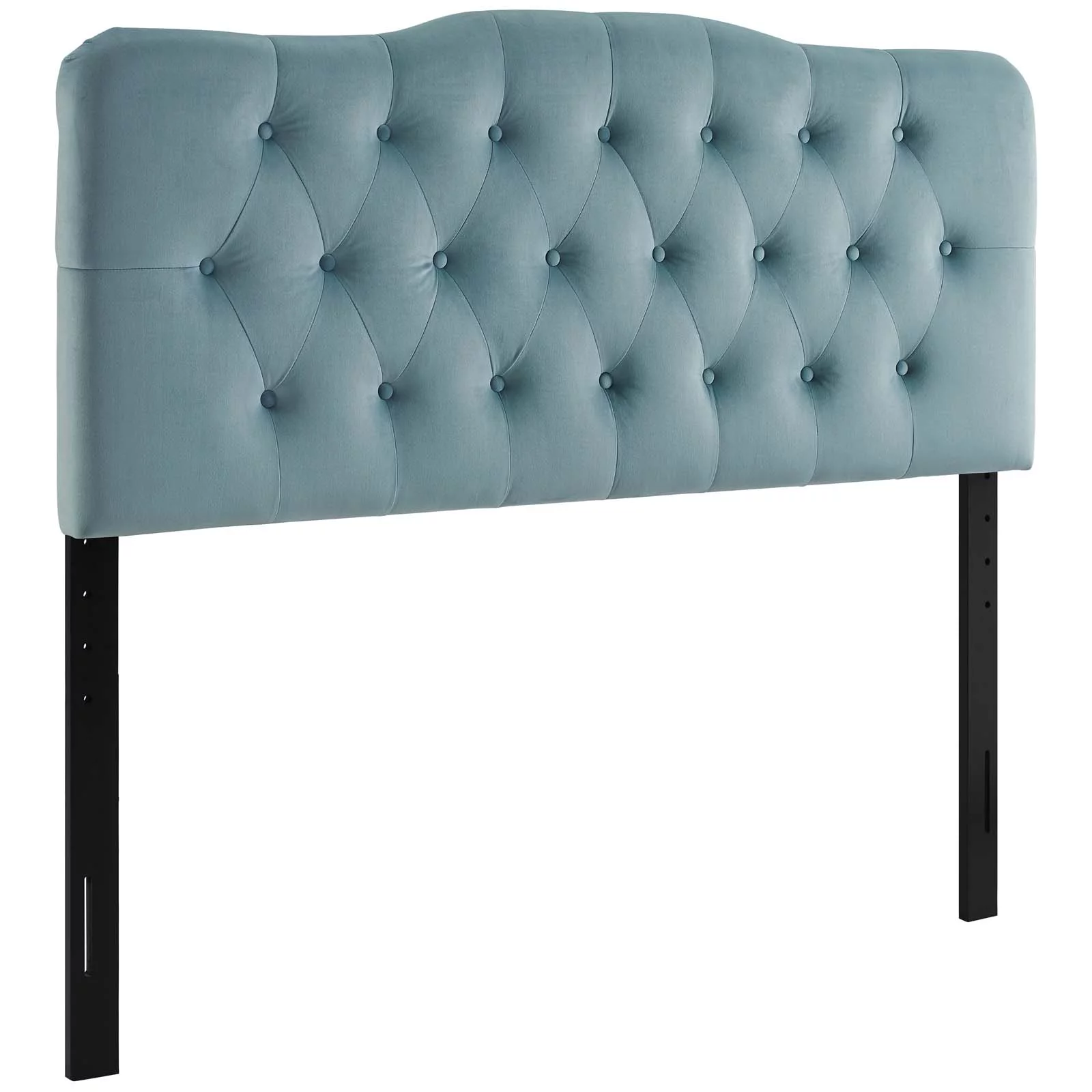 Modway Annabel Full Diamond Tufted Performance Velvet Headboard in Light Blue