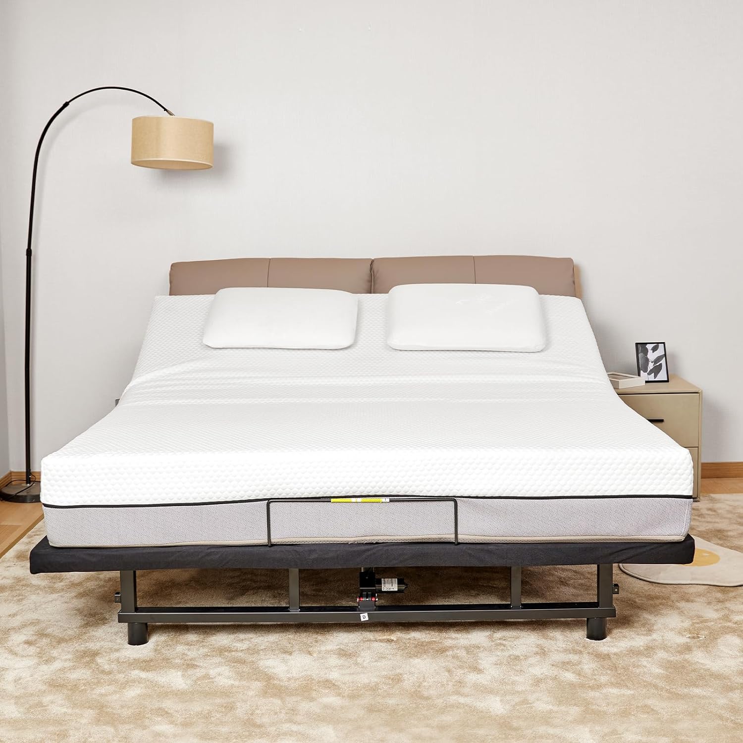 RooRuns Full Size Adjustable Bed Base Electric Bed Fram with Head and Foot Incline -Wireless Remote Control - Premium Quiet Motor - Zero Gravity, Black