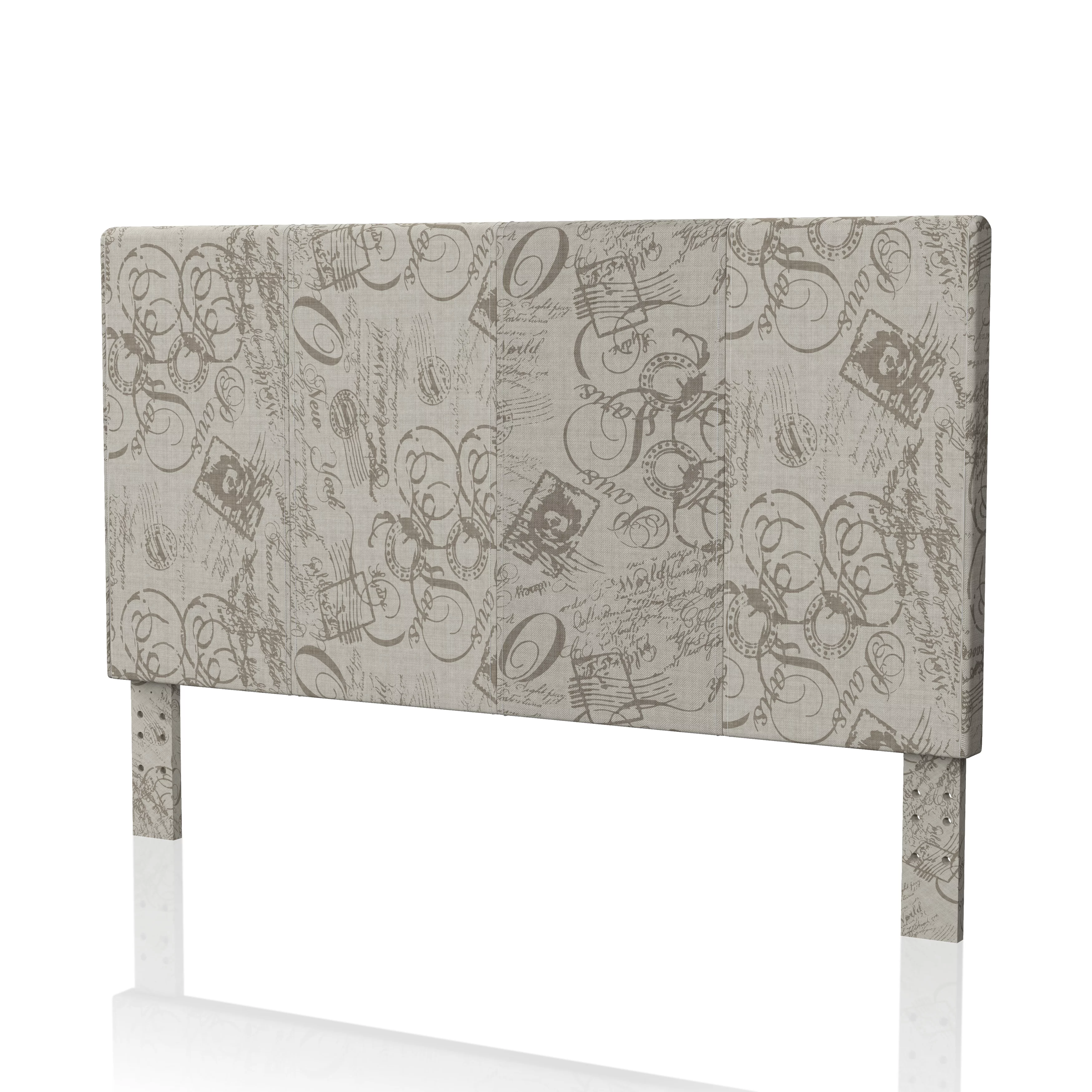 Furniture of America Mellie Fabric Headboard, Full/Queen, World Traveler