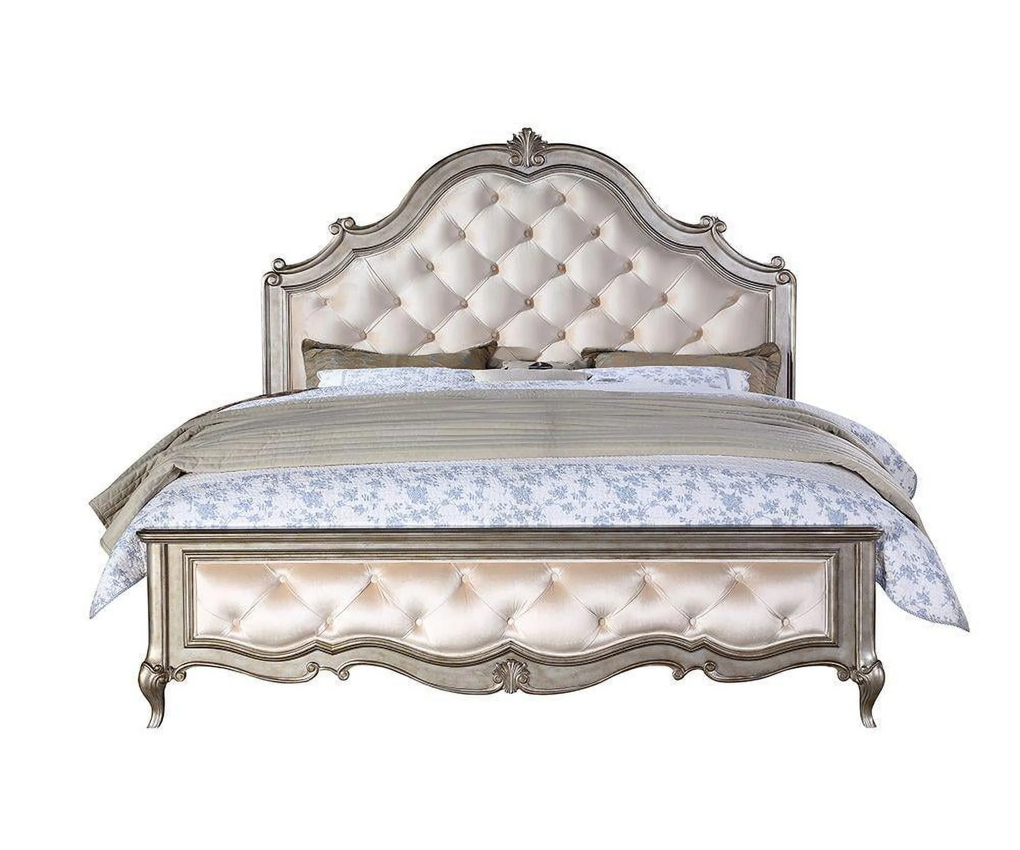 Velvet & Champagne California King 6pcs Bedroom Set by Acme Esteban 22194CK-6pcs