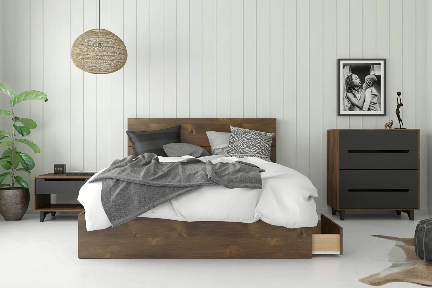 376012 3-Drawer Storage Bed Frame