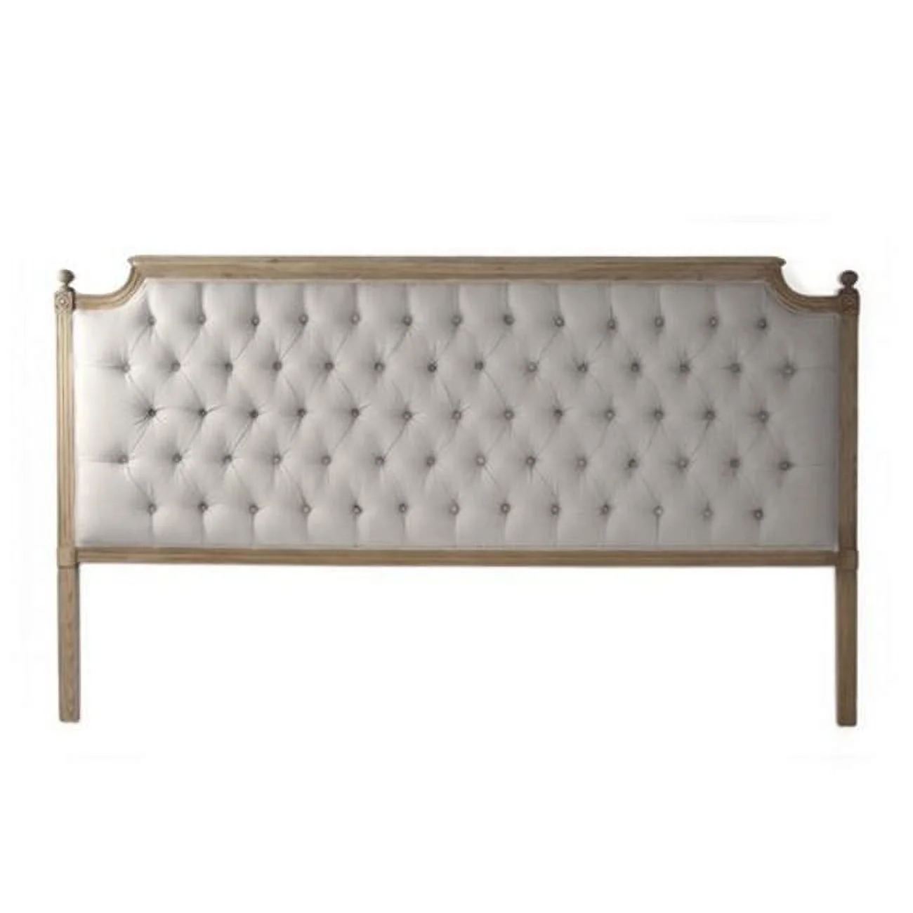 Louis Tufted Headboard, King - Natural Linen - 84.75 x 53.5 x 2.75 in.