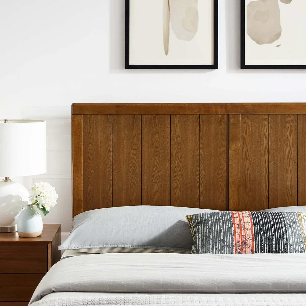 Modway Robbie Twin Wood Headboard in Walnut