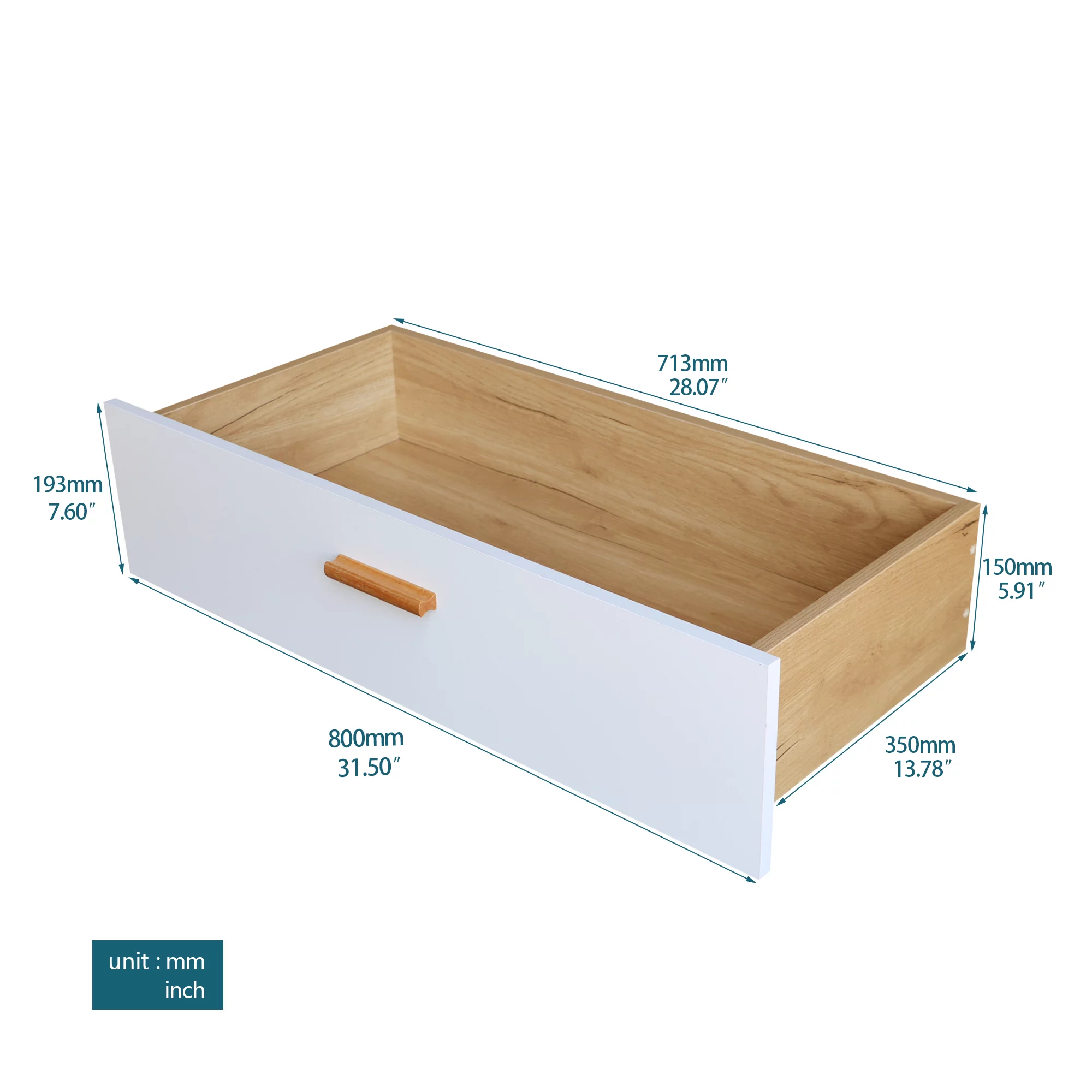 Swonuk Wooden Drawer Storage Cabinet, for Dining Room Living Room Kitchen Hallway, 45