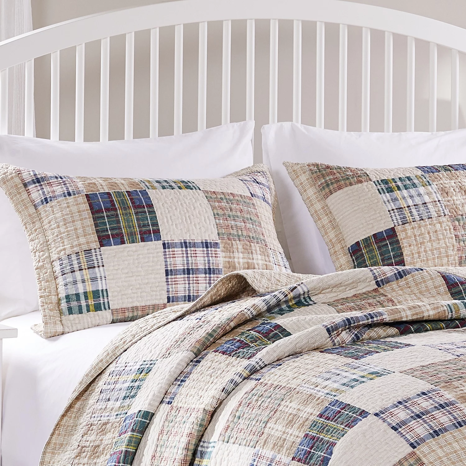 Global Trends Ozark Traditional 100% Cotton Reversible Quilt Set, 3-Piece Full/Queen