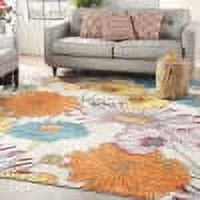 Nourison Allur Floral Ivory Multicolor 7'10